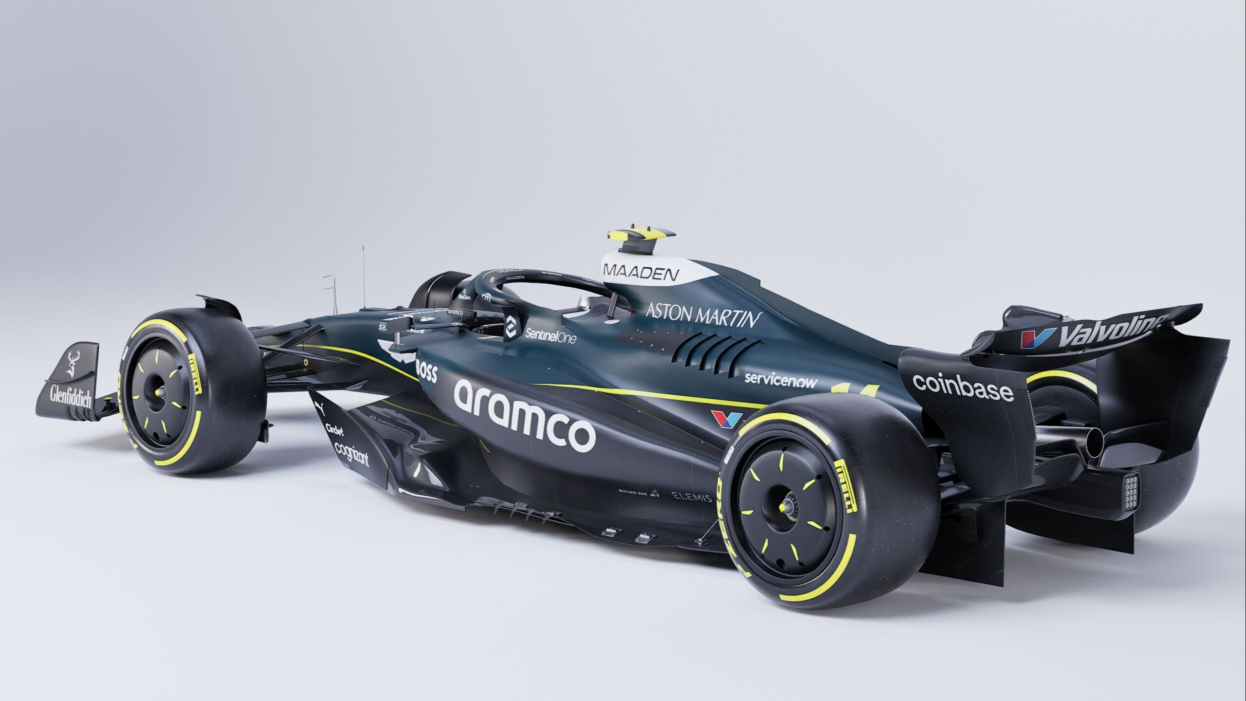 F1 2025 Aston Martin AMR25 Formula 1 Race Car Low-poly 3D model Low-poly 3D model_11