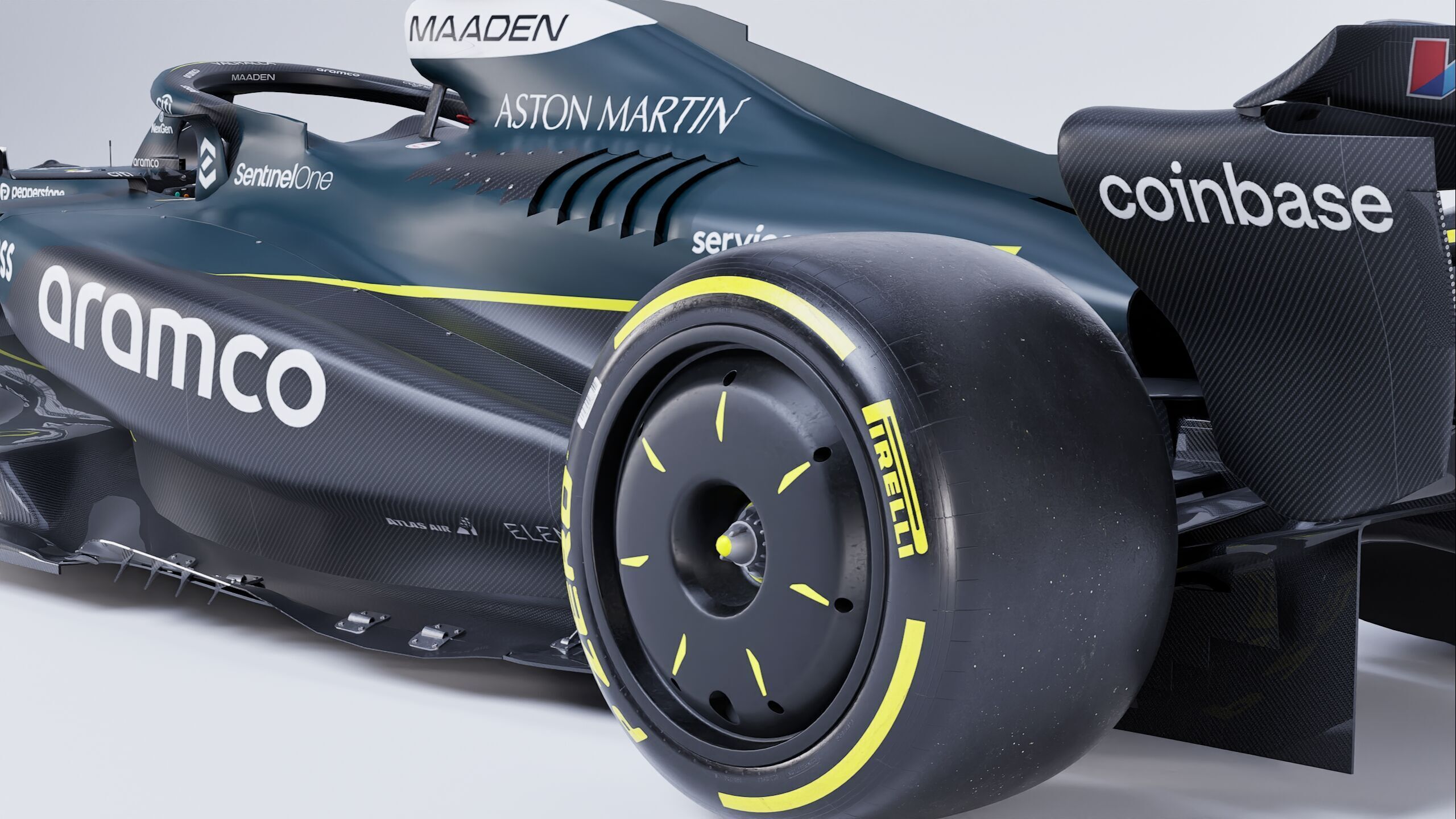 F1 2025 Aston Martin AMR25 Formula 1 Race Car Low-poly 3D model Low-poly 3D model_5