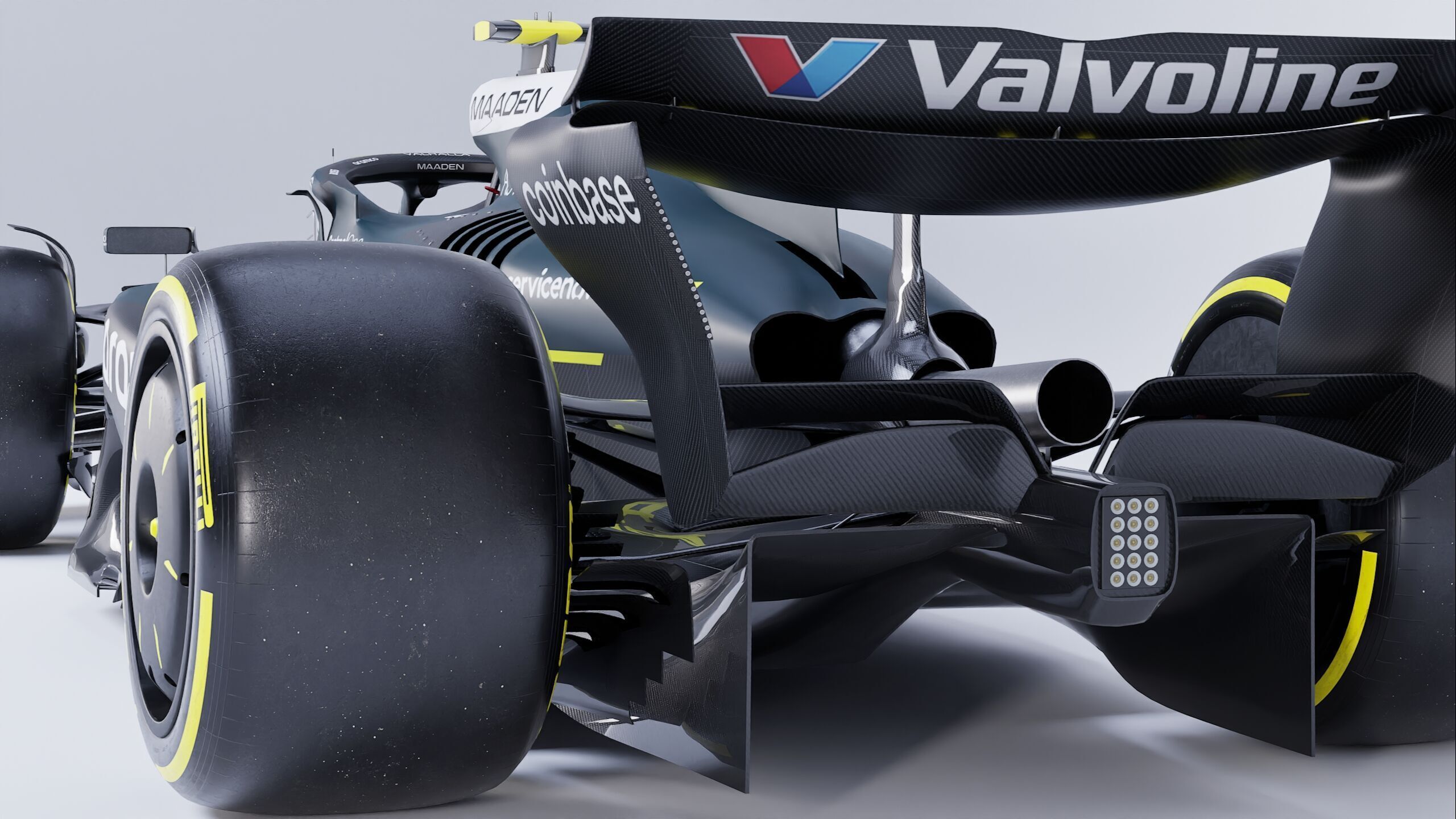 F1 2025 Aston Martin AMR25 Formula 1 Race Car Low-poly 3D model Low-poly 3D model_4