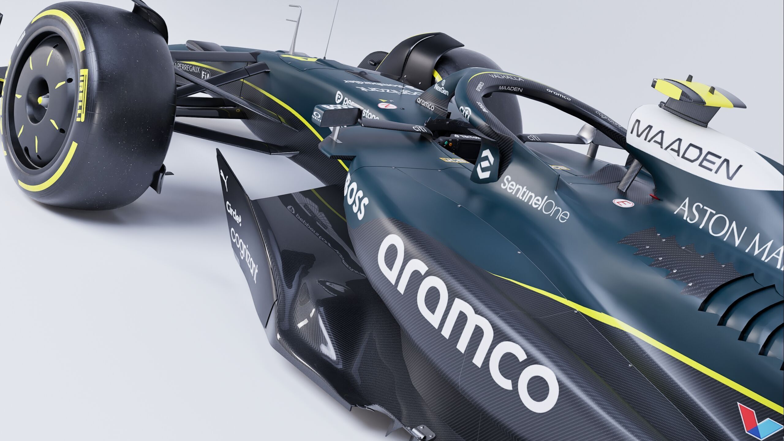 F1 2025 Aston Martin AMR25 Formula 1 Race Car Low-poly 3D model Low-poly 3D model_9