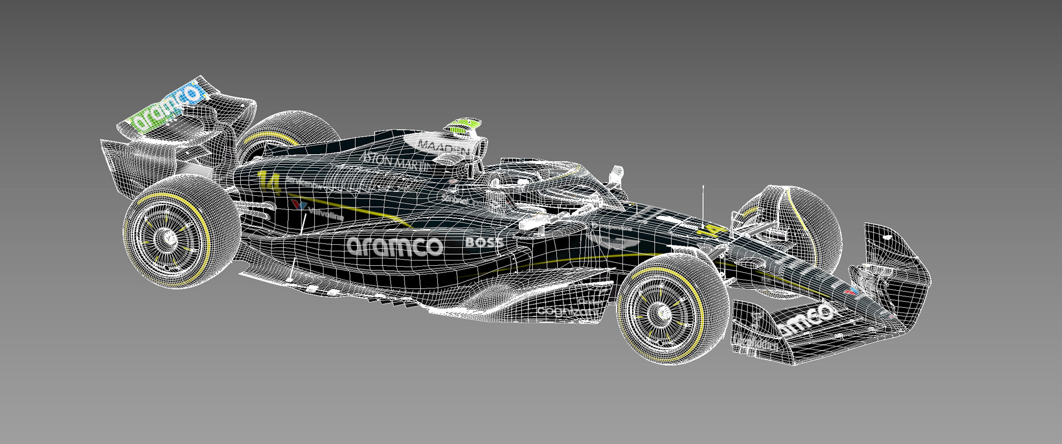 F1 2025 Aston Martin AMR25 Formula 1 Race Car Low-poly 3D model Low-poly 3D model_16