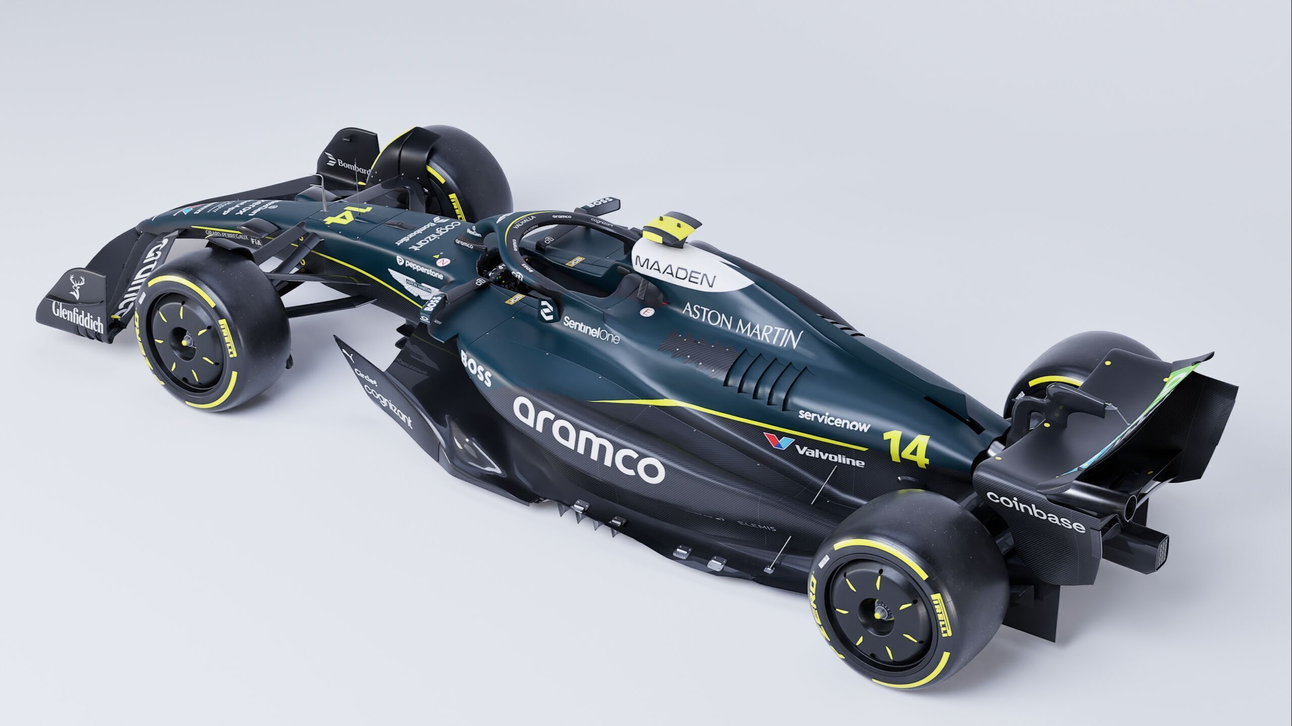 F1 2025 Aston Martin AMR25 Formula 1 Race Car Low-poly 3D model Low-poly 3D model_7