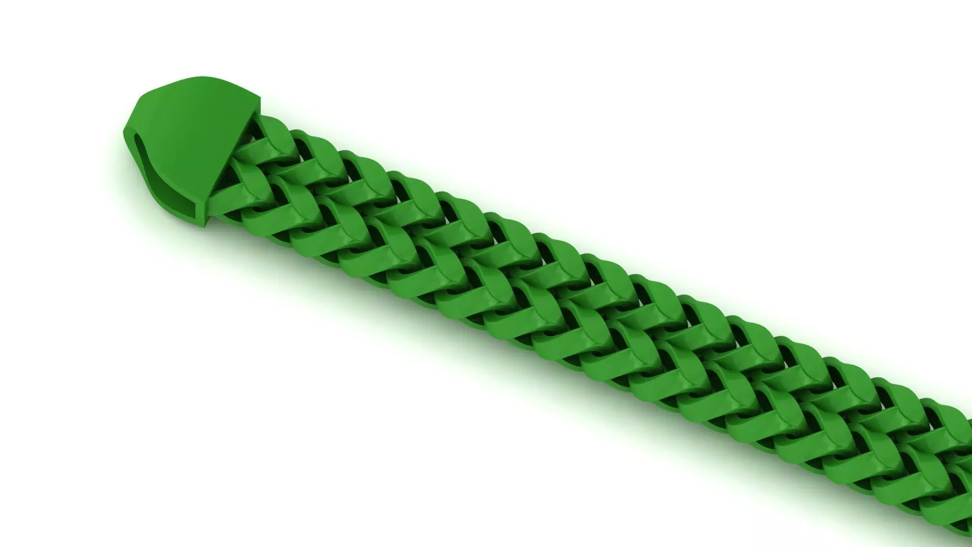 10 MM 2 line Strick Franco Cuban Bracelet or necklace edge 3D print model_0