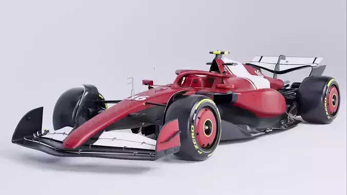 F1 2025 SF-25 Formula 1 Race Car Low-poly 3D model Low-poly 3D model