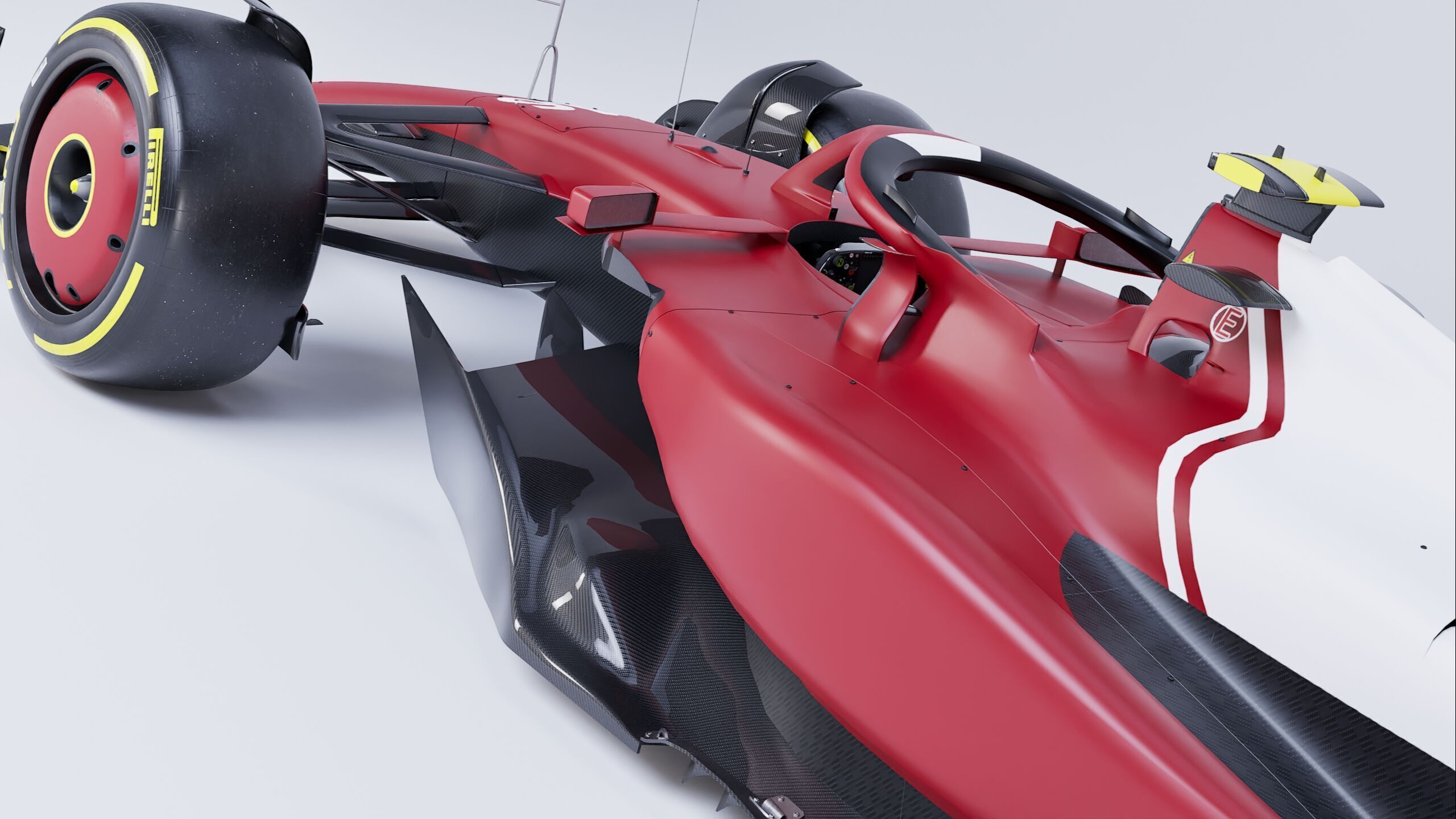 F1 2025 SF-25 Formula 1 Race Car Low-poly 3D model Low-poly 3D model_8