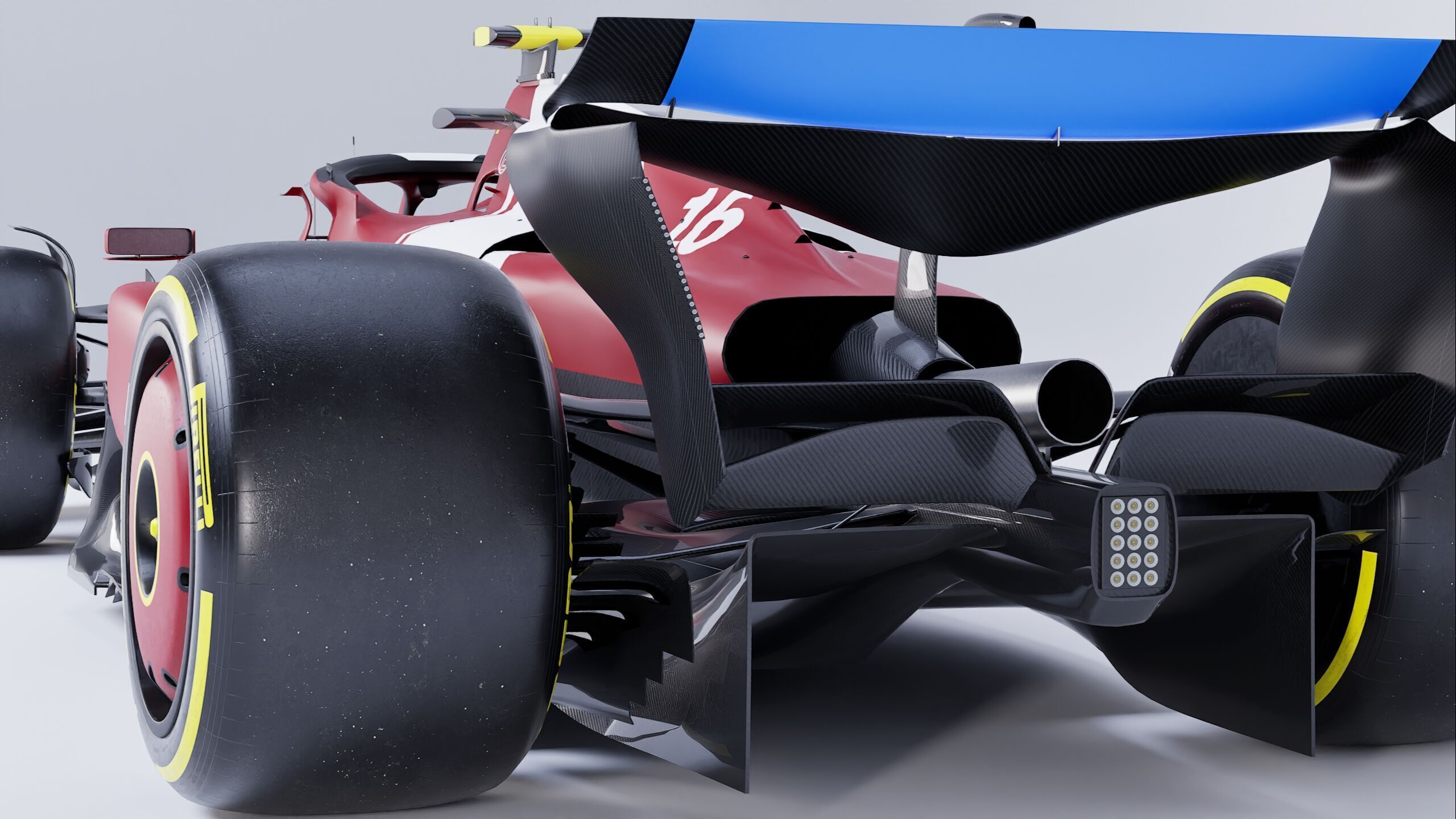 F1 2025 SF-25 Formula 1 Race Car Low-poly 3D model Low-poly 3D model_4