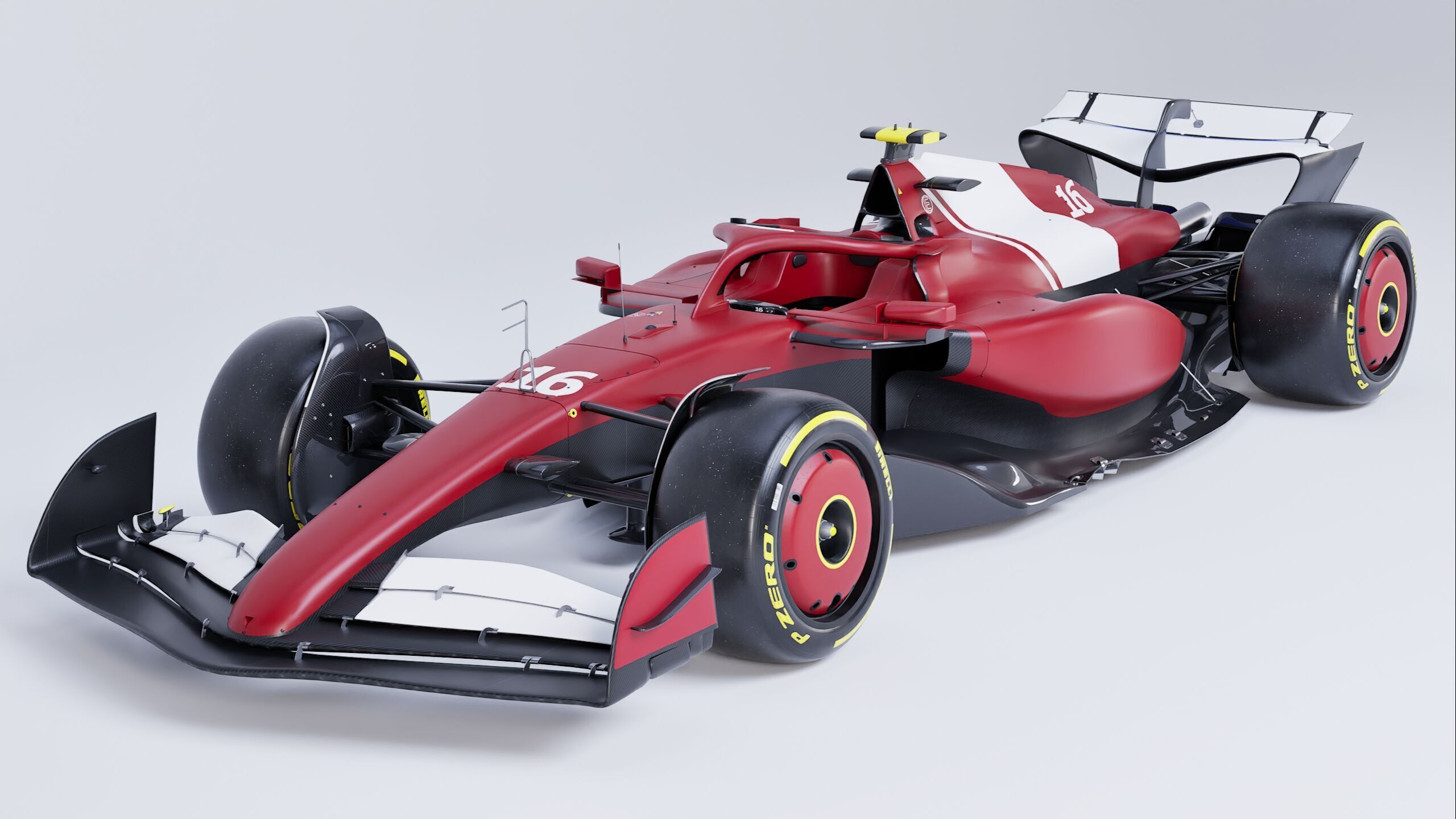 F1 2025 SF-25 Formula 1 Race Car Low-poly 3D model Low-poly 3D model_3