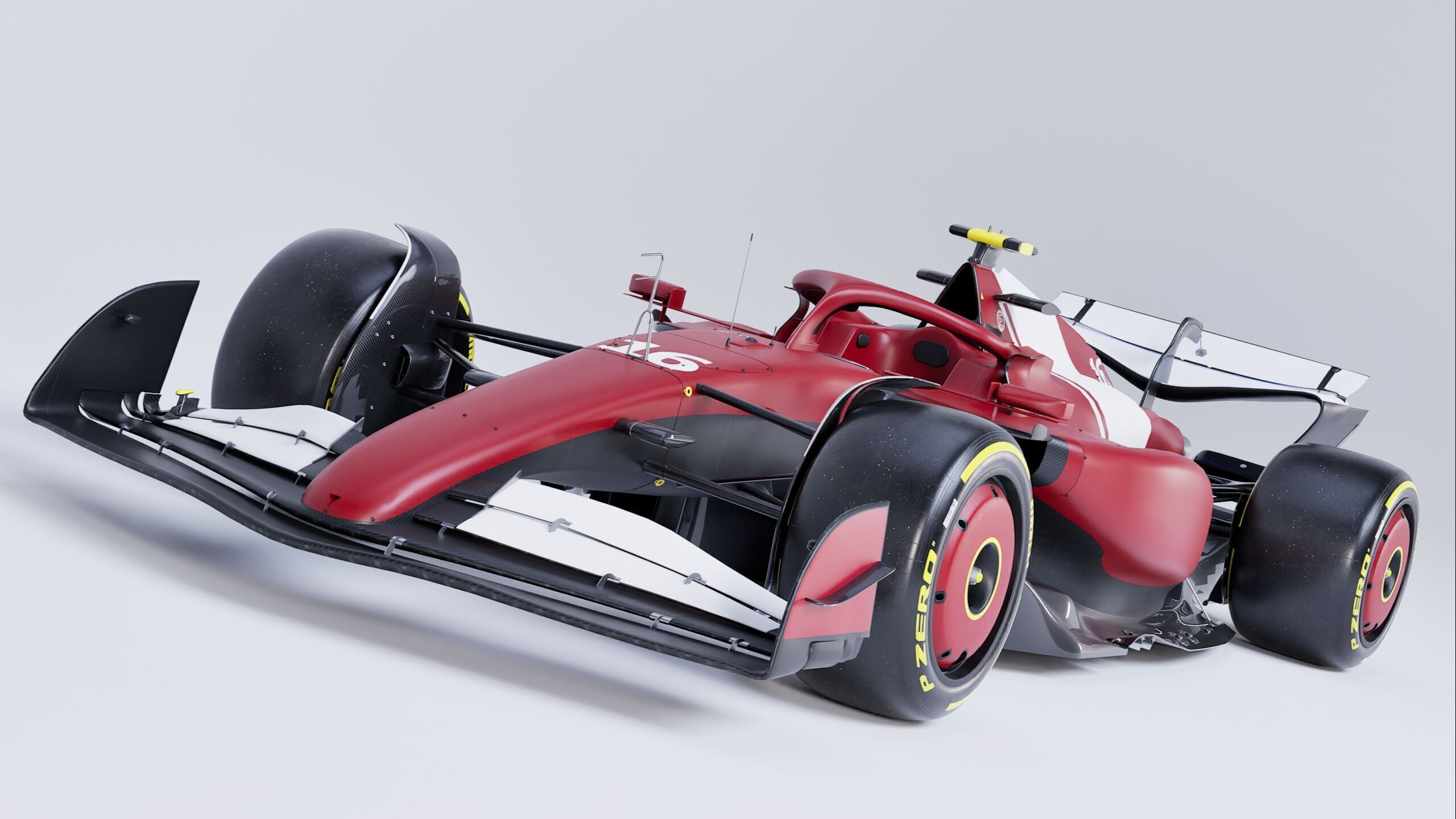 F1 2025 SF-25 Formula 1 Race Car Low-poly 3D model Low-poly 3D model_6