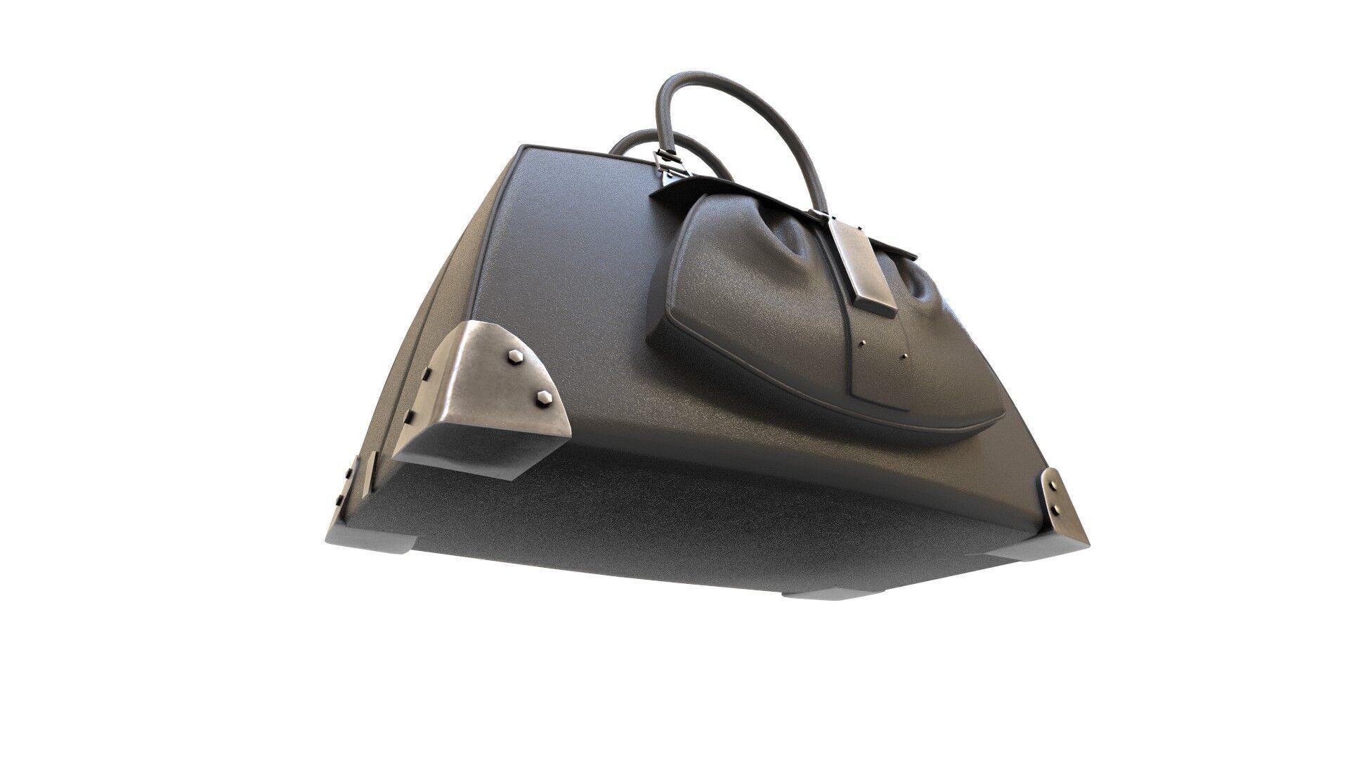 lady leather bag 3D model_5