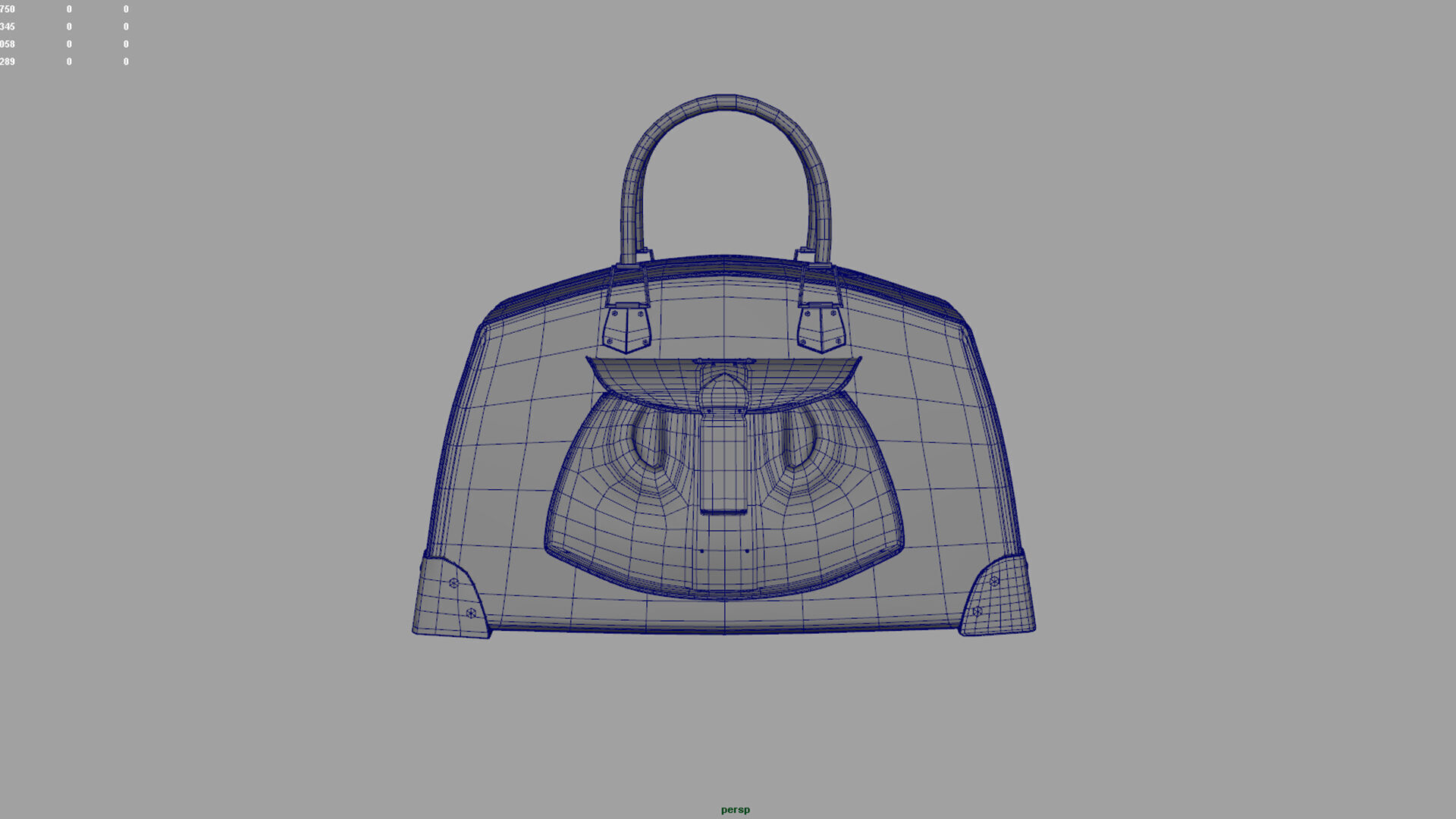 lady leather bag 3D model_8