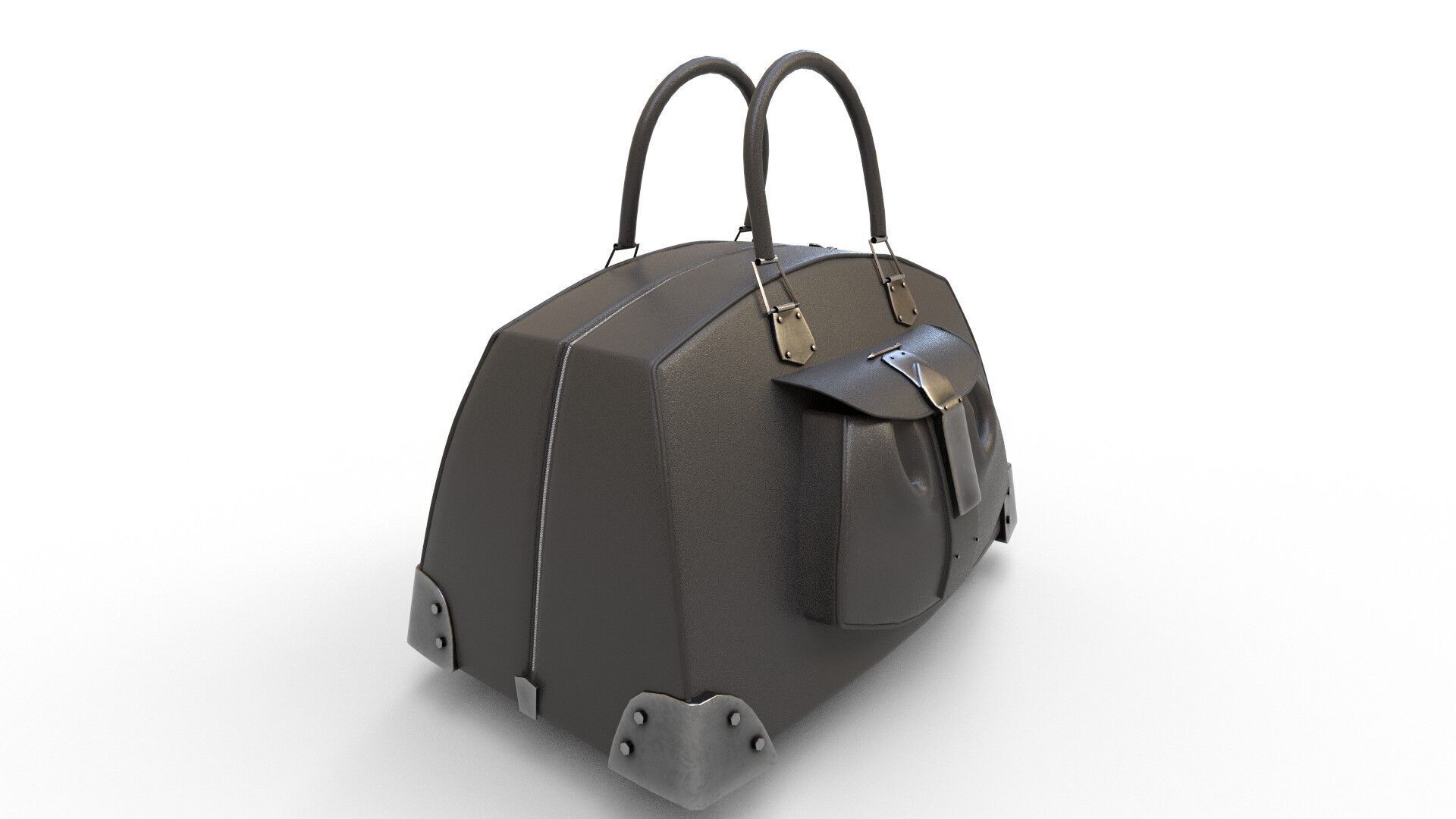 lady leather bag 3D model_2