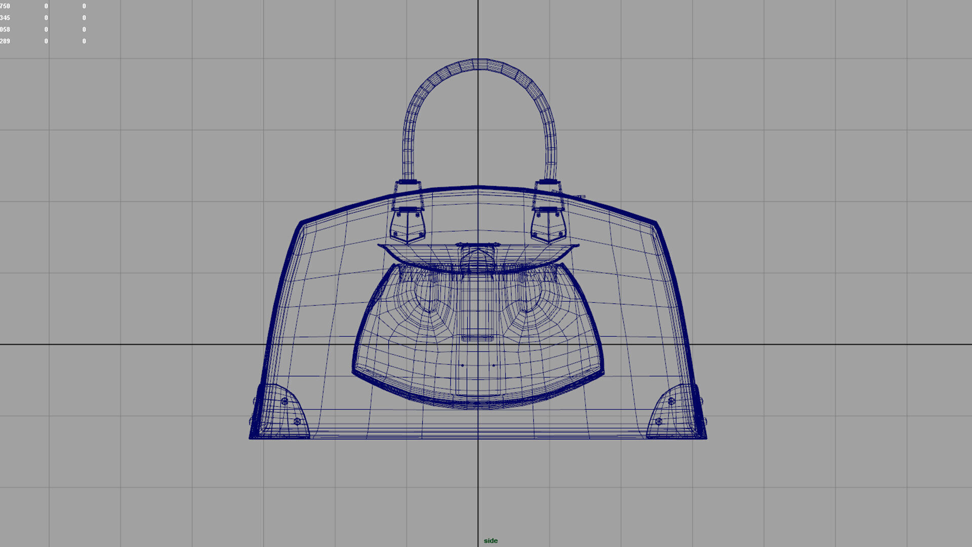 lady leather bag 3D model_7