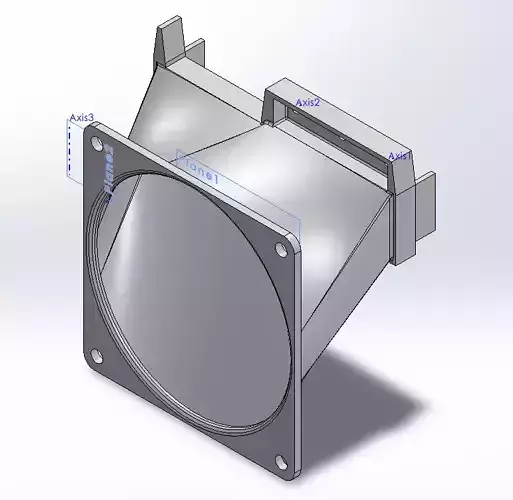 Tesla K10 K20 or K40 duct for 80x80xXX fan 3D print model