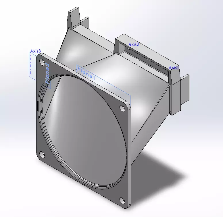 Tesla K10 K20 or K40 duct for 80x80xXX fan 3D print model 3D print model_0