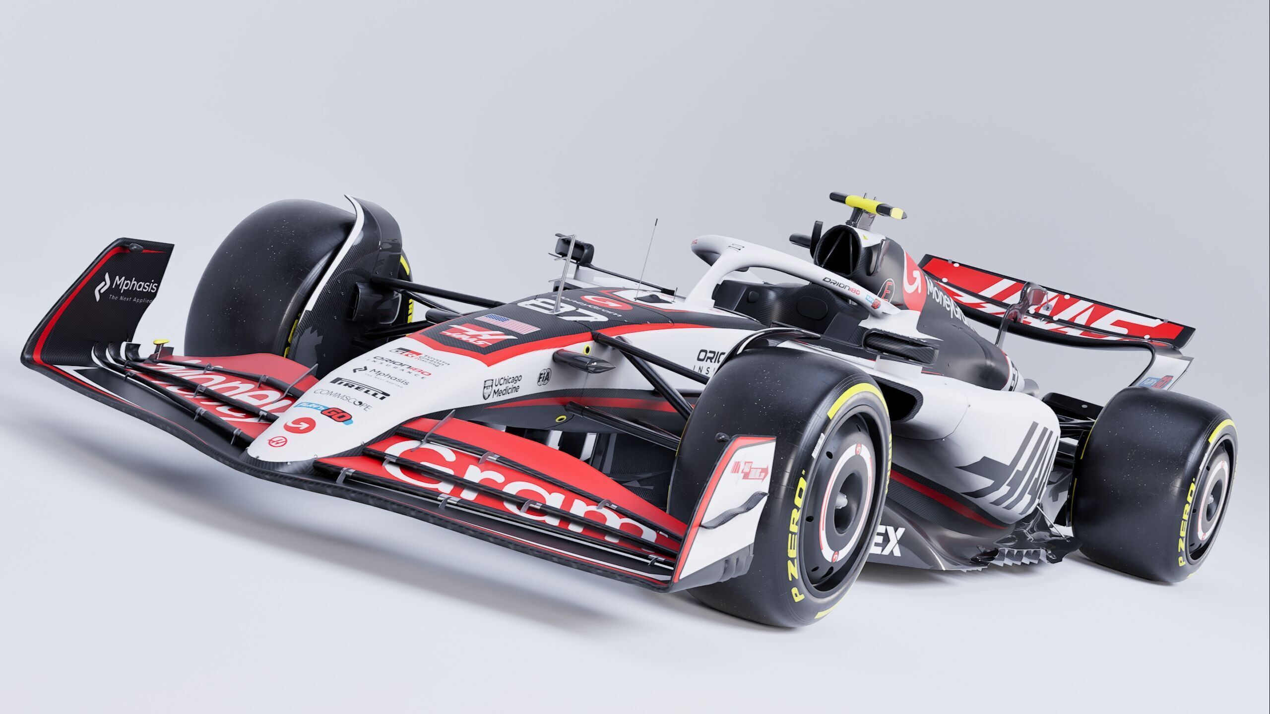 F1 2025 Haas VF-25 Formula 1 Race Car Low-poly 3D model Low-poly 3D model_7