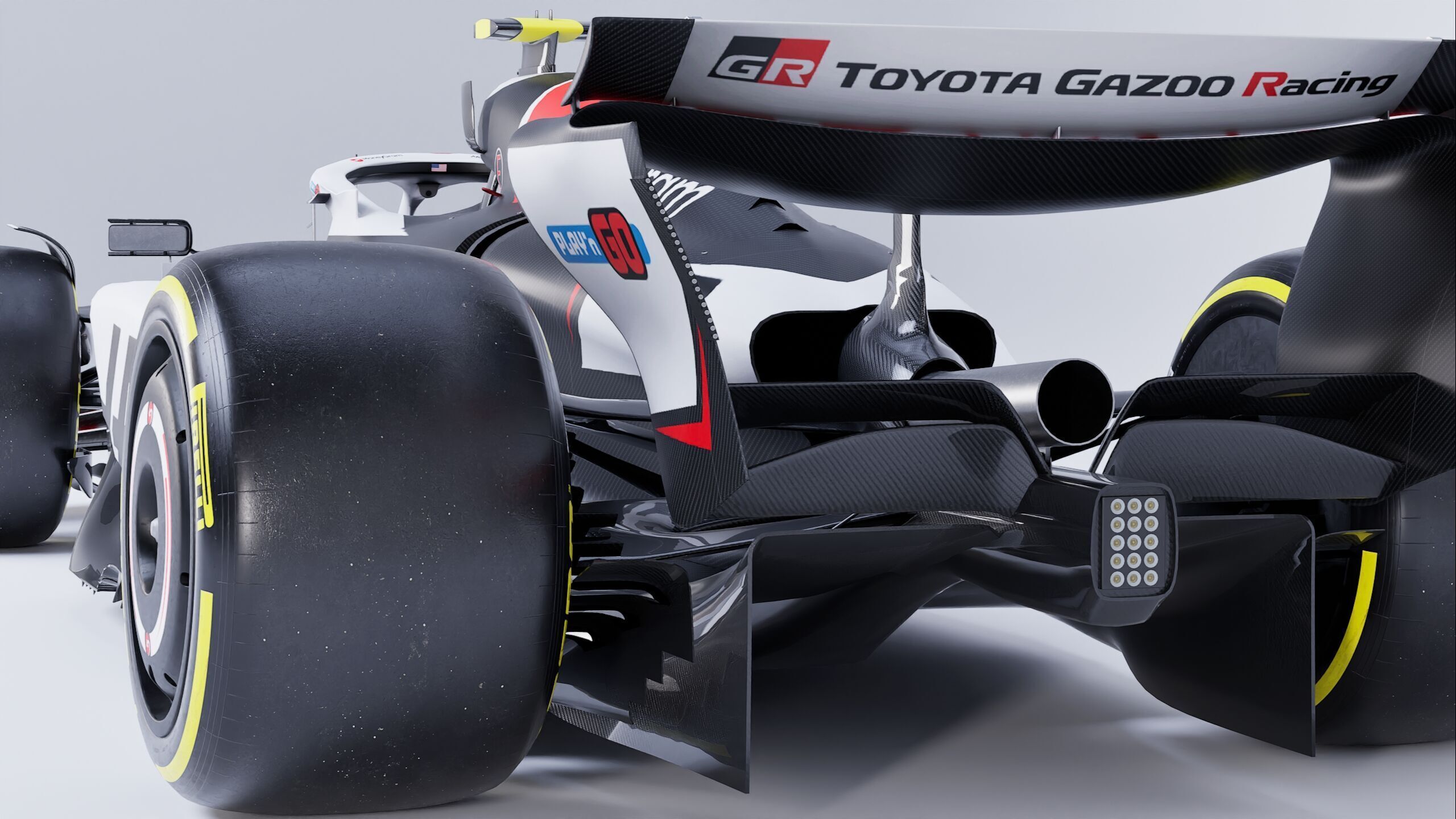 F1 2025 Haas VF-25 Formula 1 Race Car Low-poly 3D model Low-poly 3D model_5