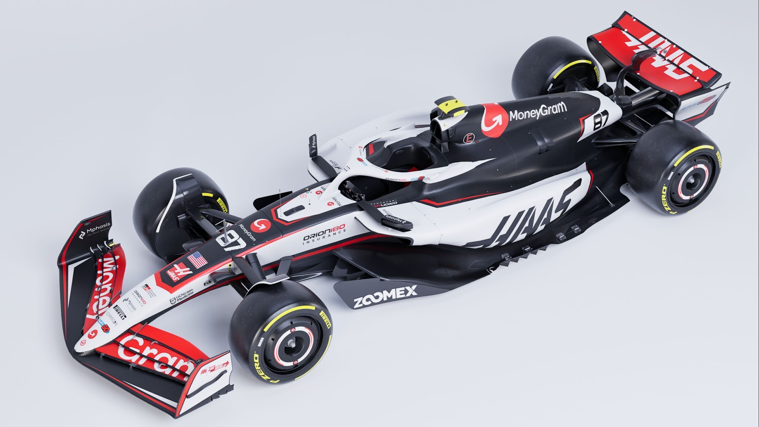 F1 2025 Haas VF-25 Formula 1 Race Car Low-poly 3D model Low-poly 3D model_10