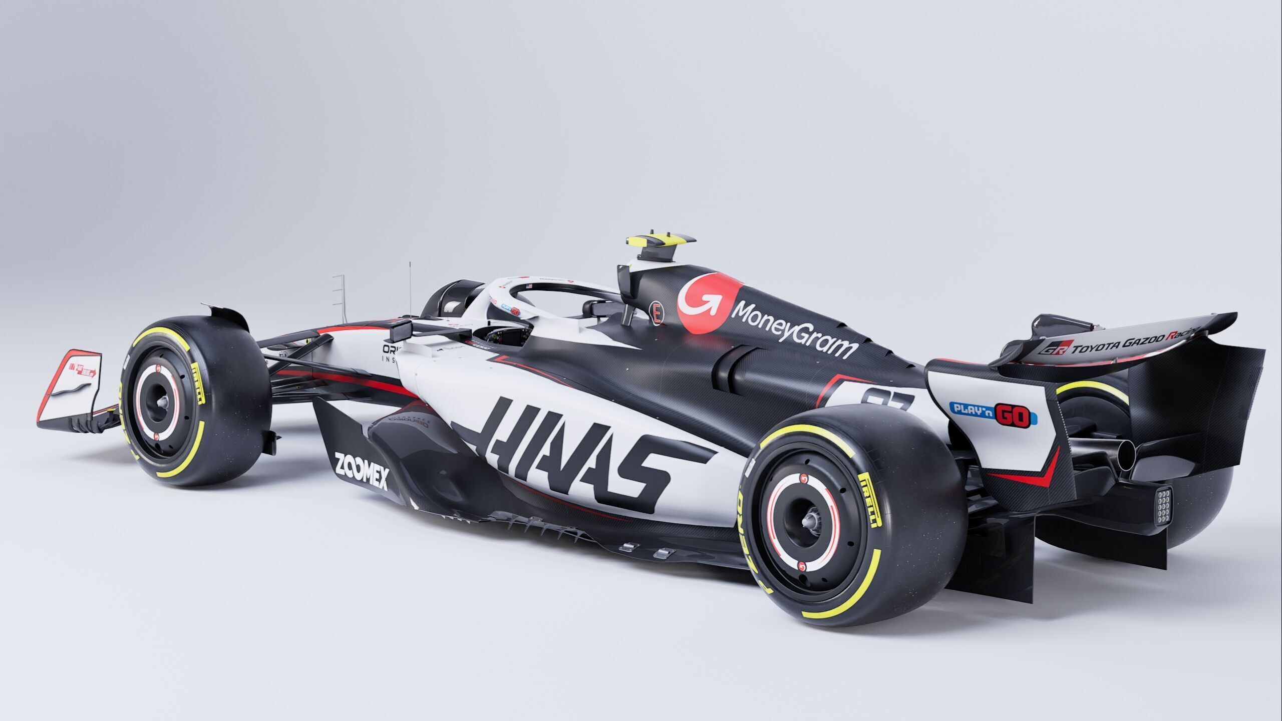 F1 2025 Haas VF-25 Formula 1 Race Car Low-poly 3D model Low-poly 3D model_11