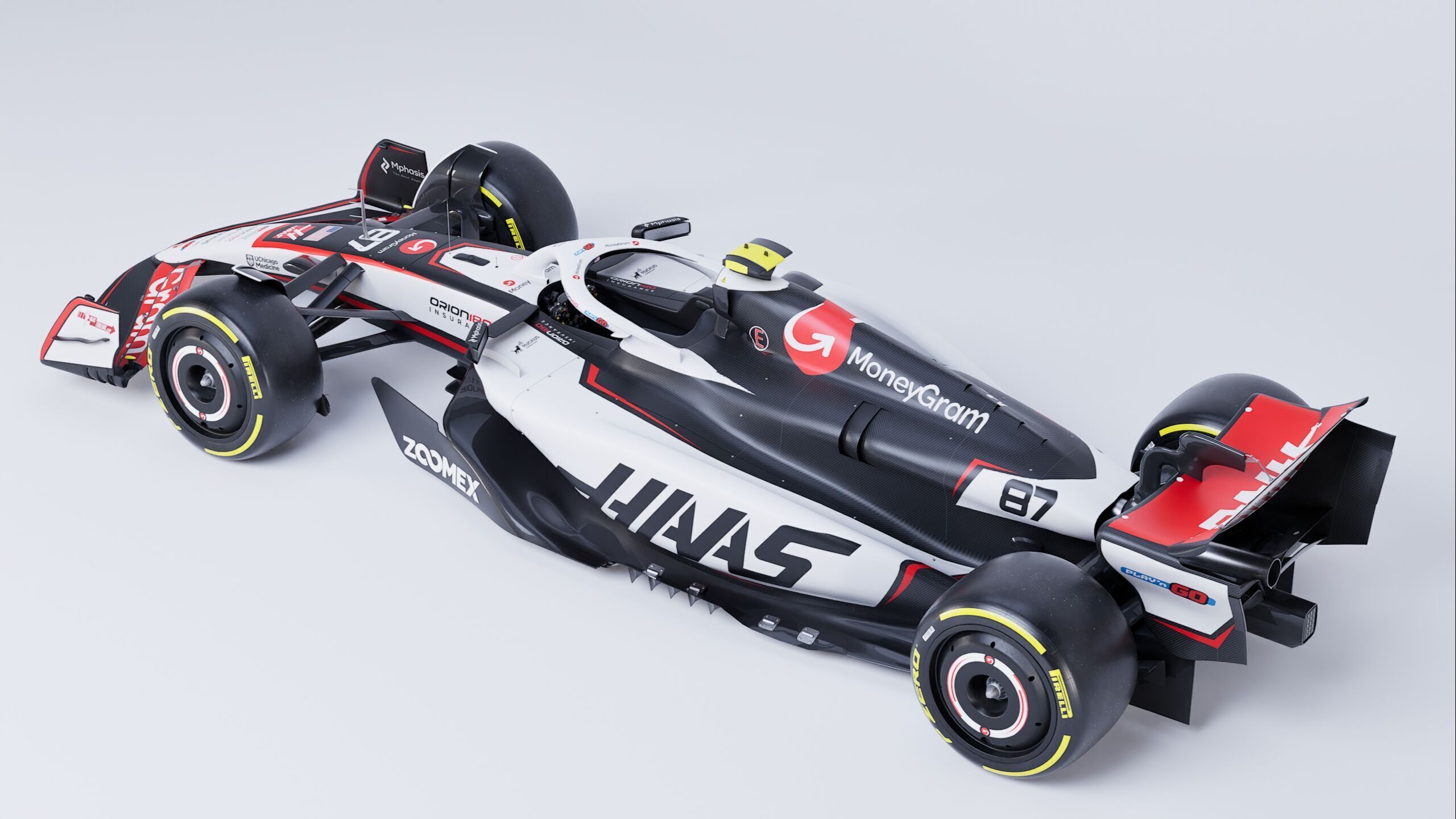 F1 2025 Haas VF-25 Formula 1 Race Car Low-poly 3D model Low-poly 3D model_8