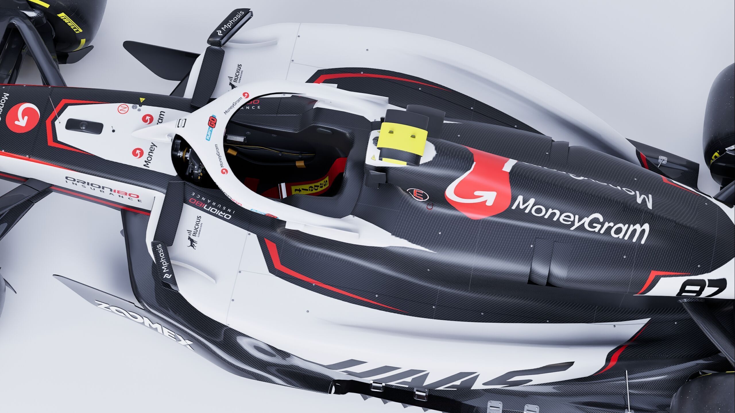 F1 2025 Haas VF-25 Formula 1 Race Car Low-poly 3D model Low-poly 3D model_14