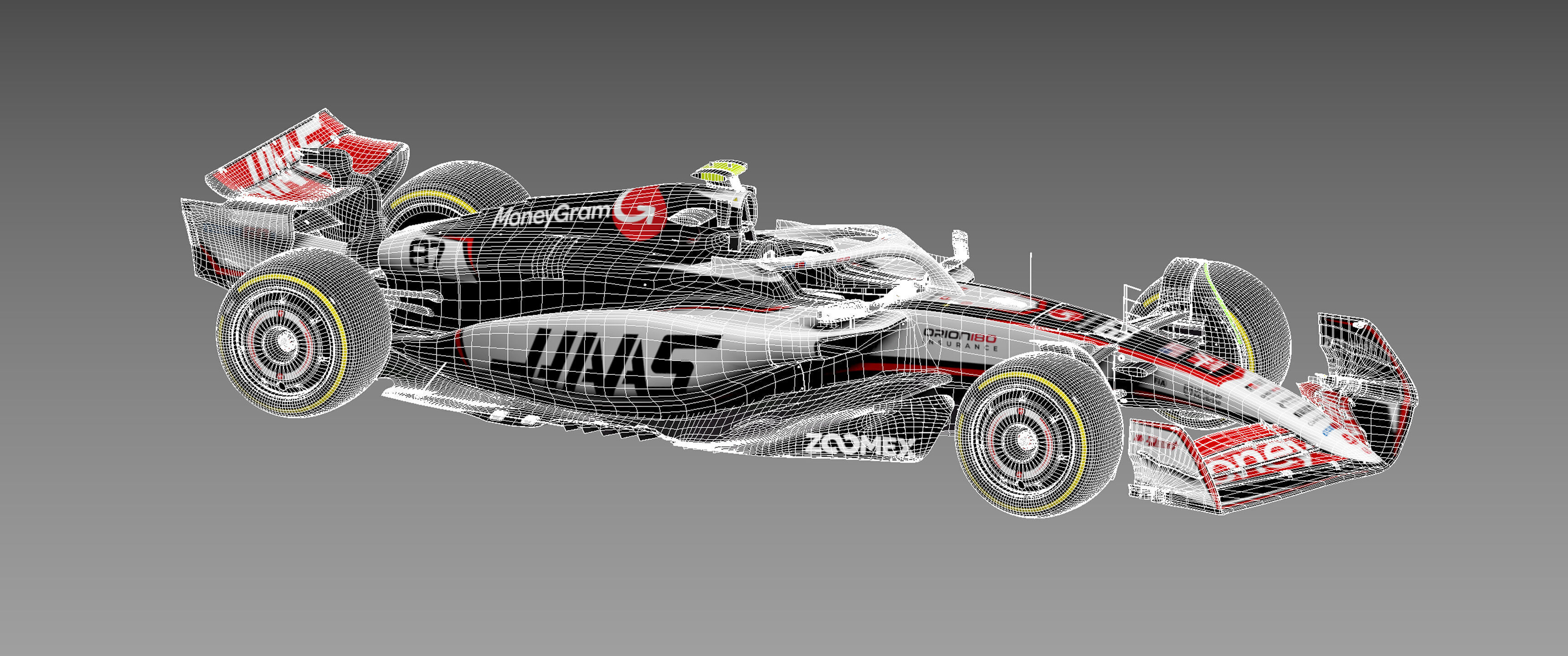 F1 2025 Haas VF-25 Formula 1 Race Car Low-poly 3D model Low-poly 3D model_16