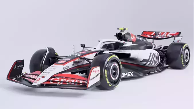 F1 2025 Haas VF-25 Formula 1 Race Car Low-poly 3D model Low-poly 3D model