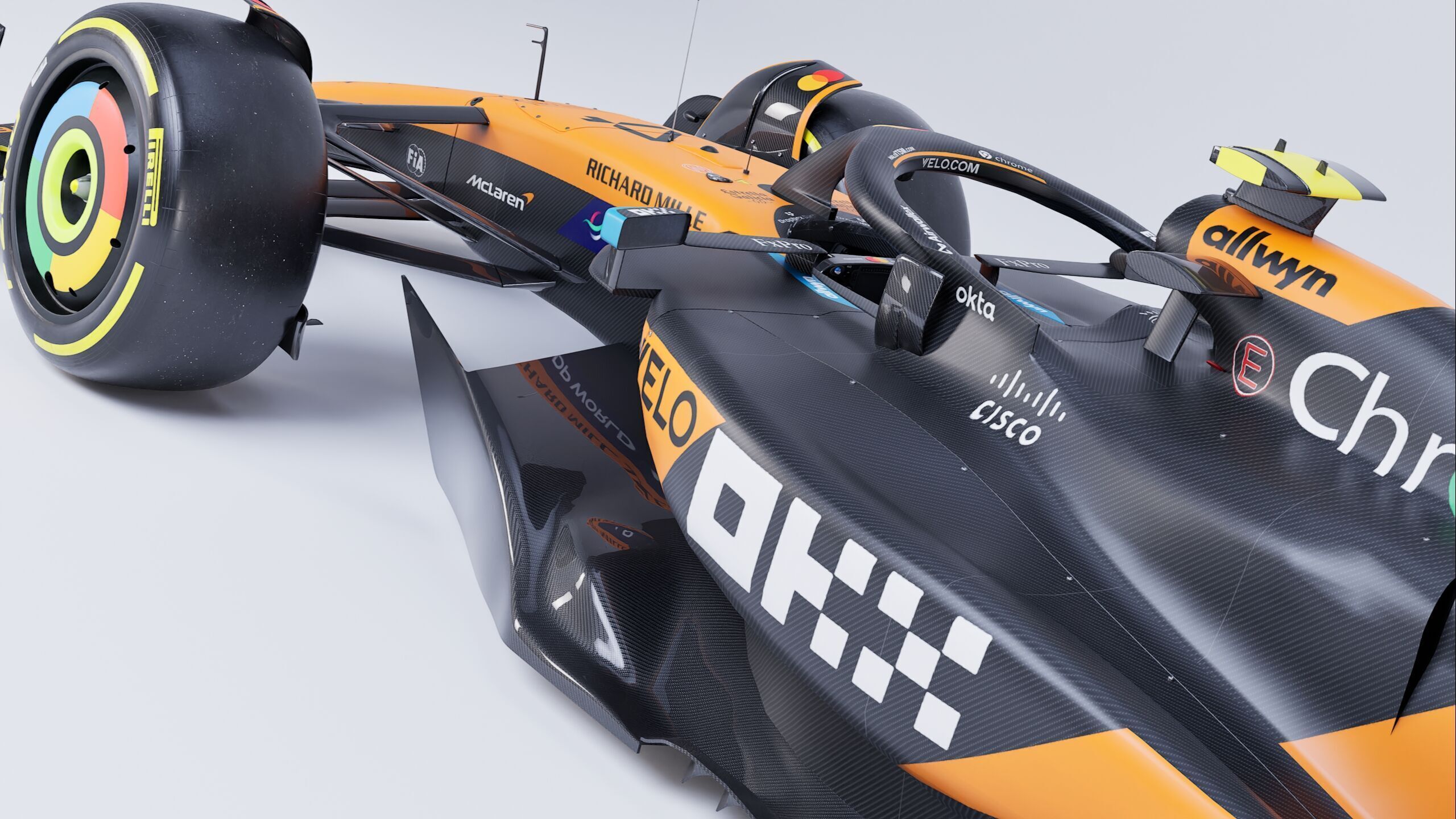 F1 2025 Mclaren MCL39 Formula 1 Race Car Low-poly 3D model Low-poly 3D model_9