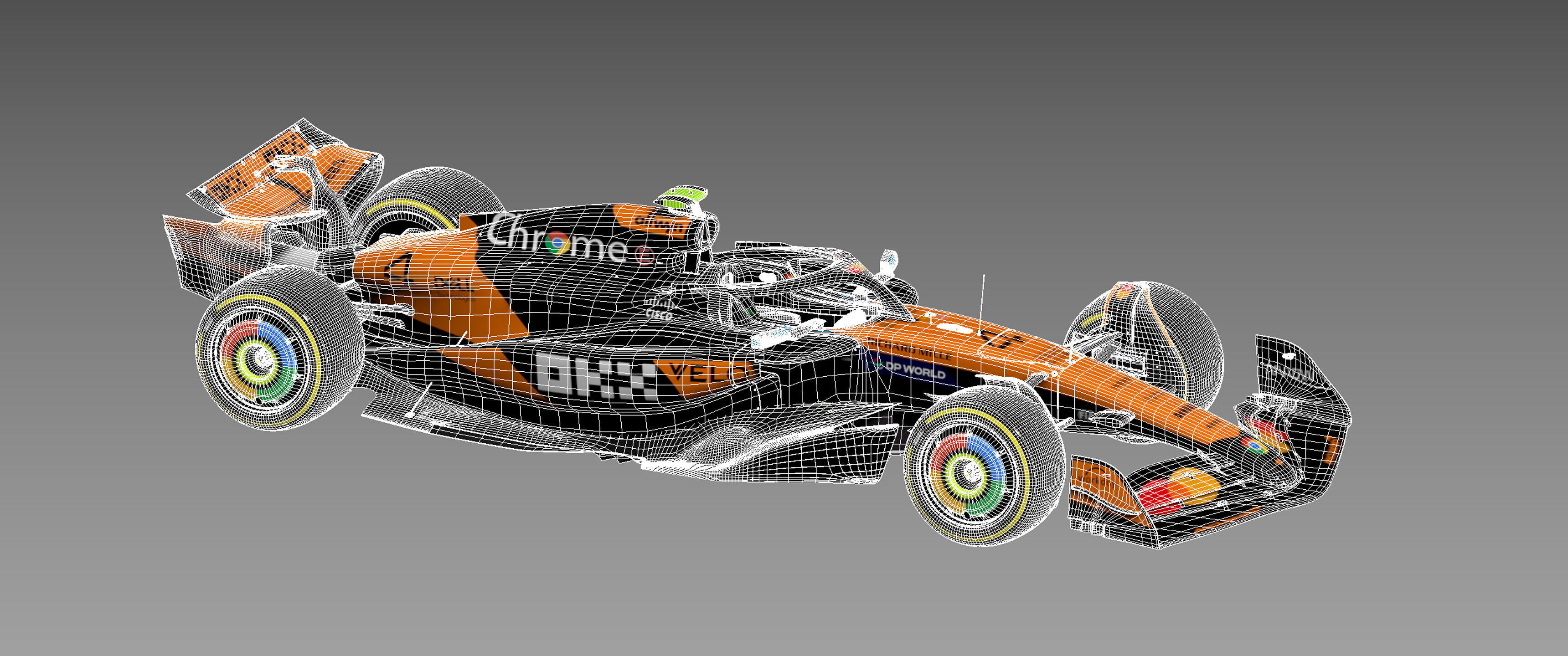 F1 2025 Mclaren MCL39 Formula 1 Race Car Low-poly 3D model Low-poly 3D model_16