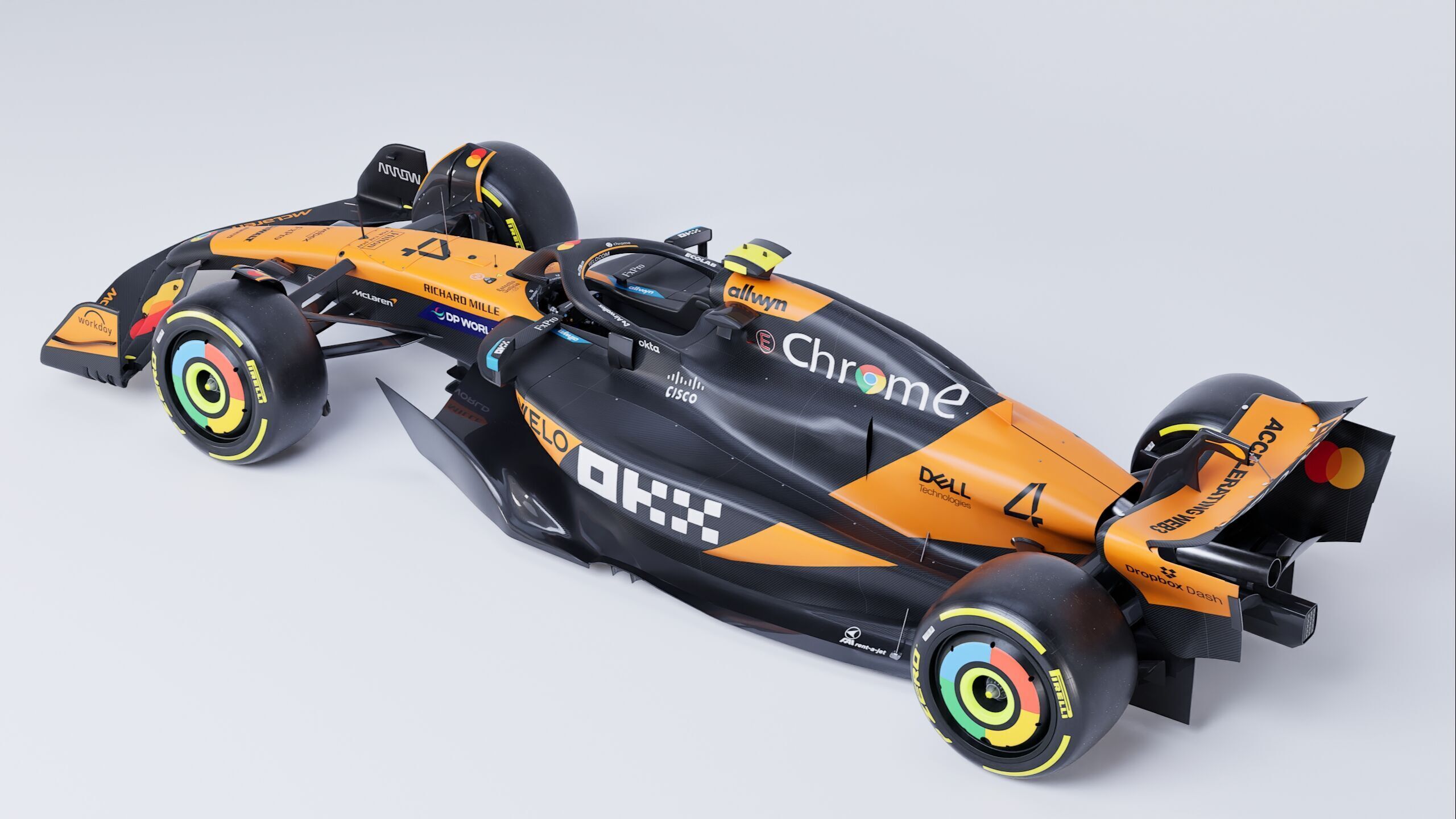 F1 2025 Mclaren MCL39 Formula 1 Race Car Low-poly 3D model Low-poly 3D model_8