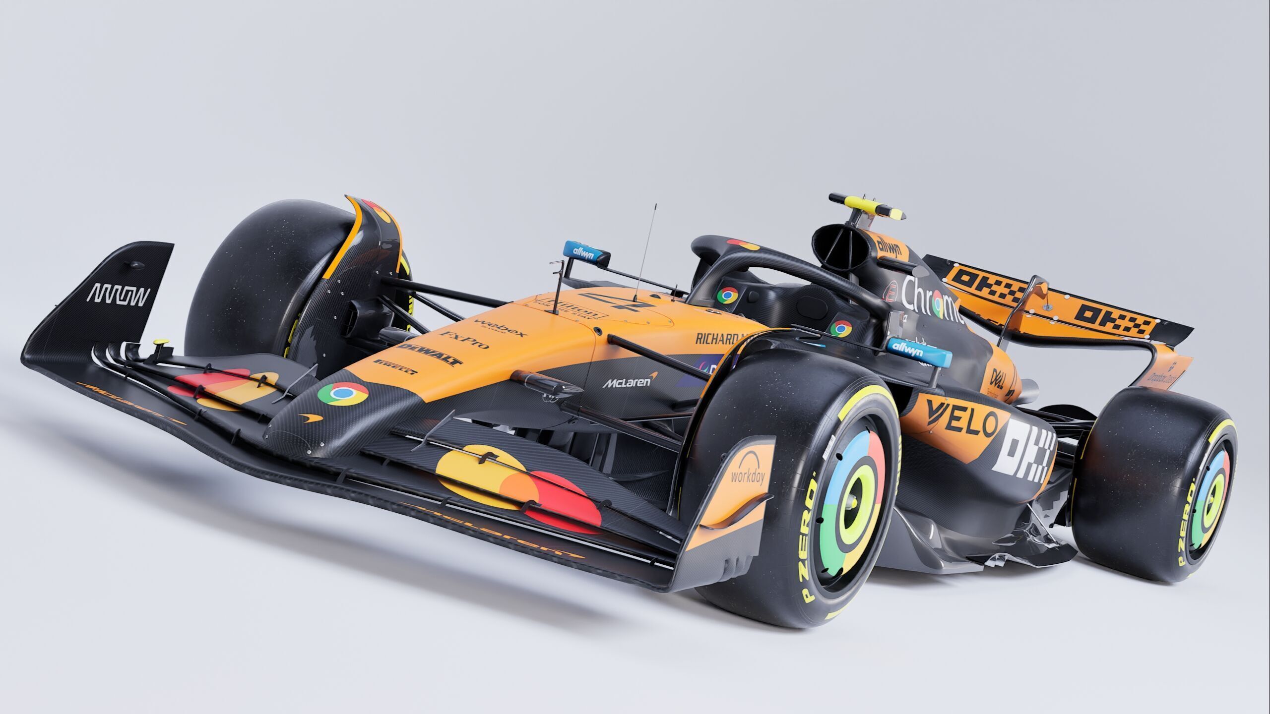 F1 2025 Mclaren MCL39 Formula 1 Race Car Low-poly 3D model Low-poly 3D model_7