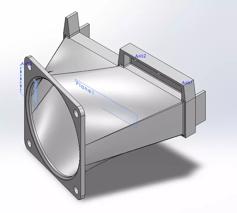 Tesla K10 K20 or K40 duct for 60x60xXX fan 3D print model 3D print model_0
