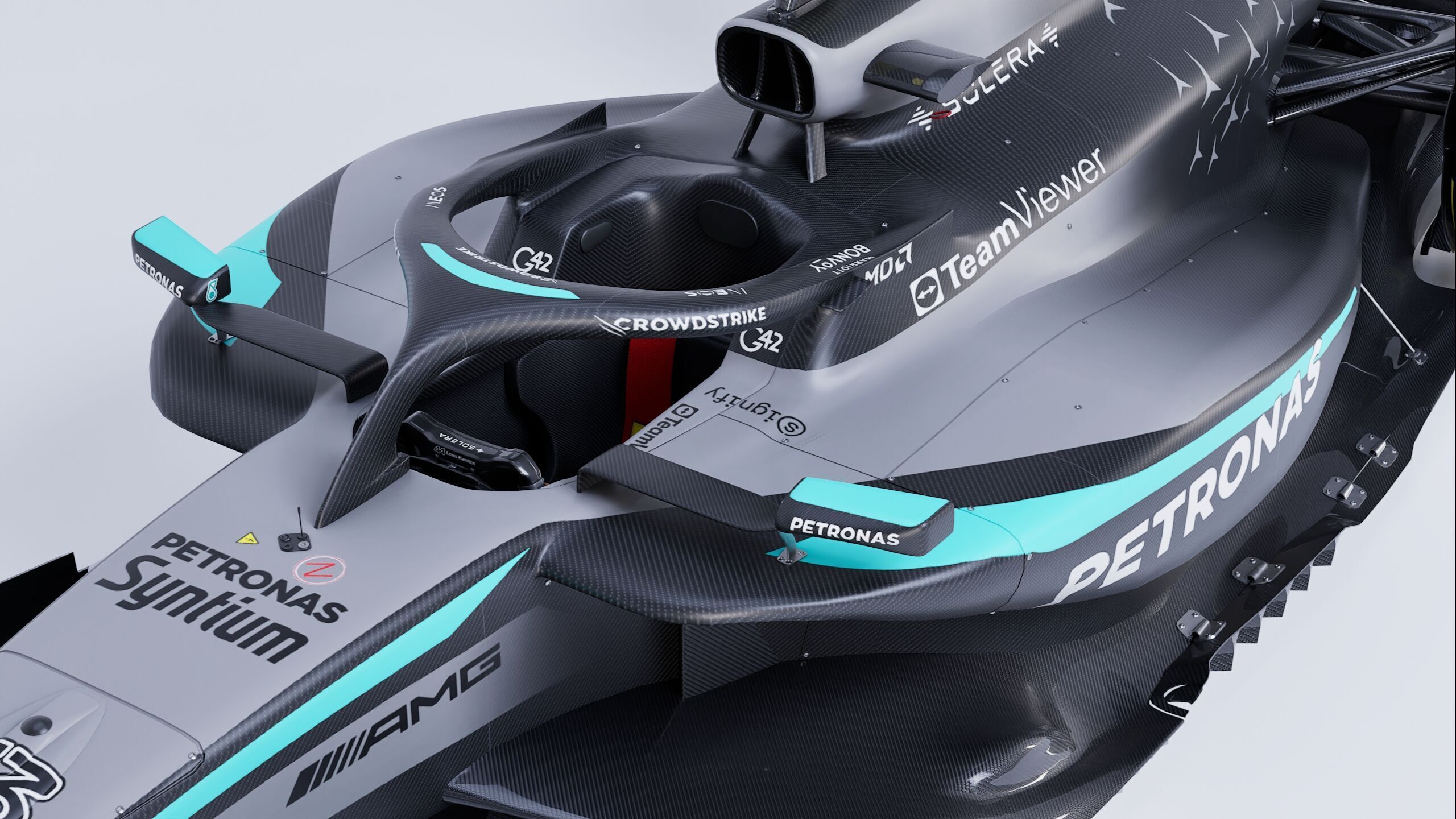 F1 2025 Mercedes W16 Formula 1 Race Car Low-poly 3D model Low-poly 3D model_13