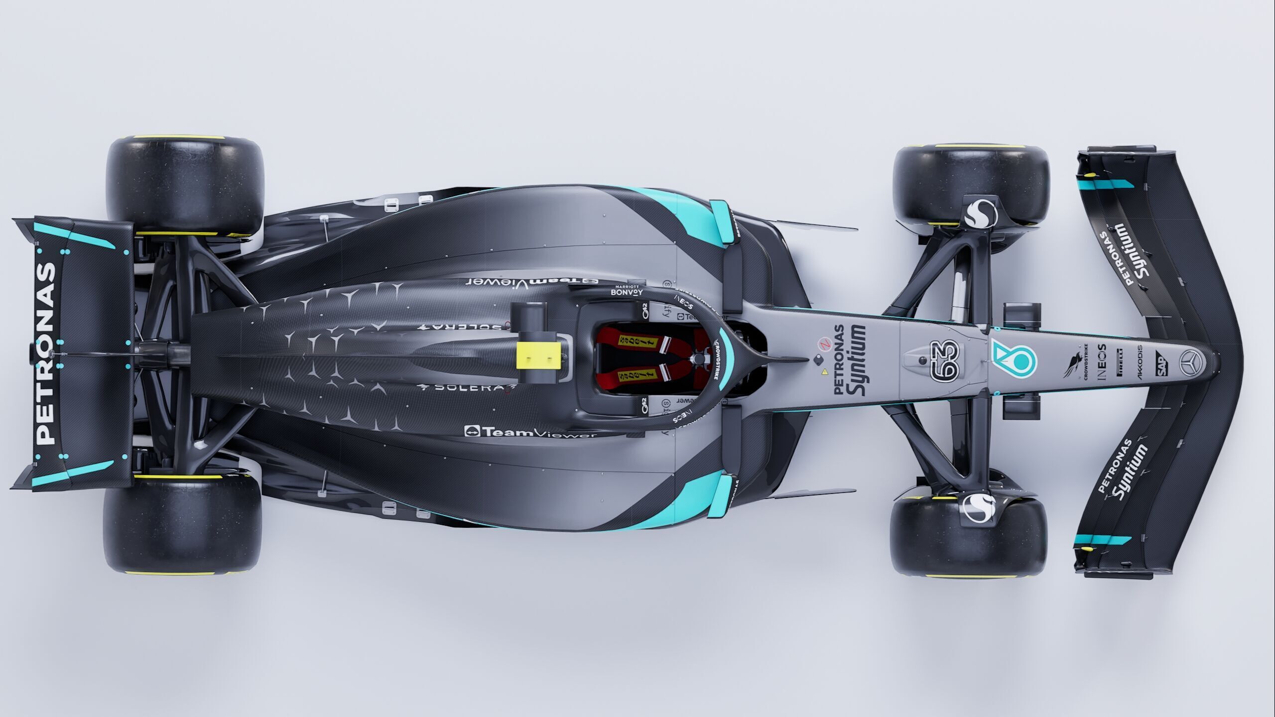 F1 2025 Mercedes W16 Formula 1 Race Car Low-poly 3D model Low-poly 3D model_12