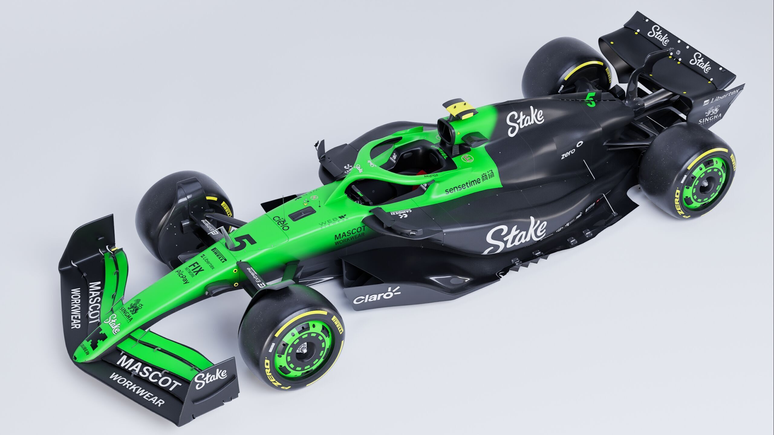 F1 2025 Sauber C45 Formula 1 Race Car Low-poly 3D model Low-poly 3D model_9