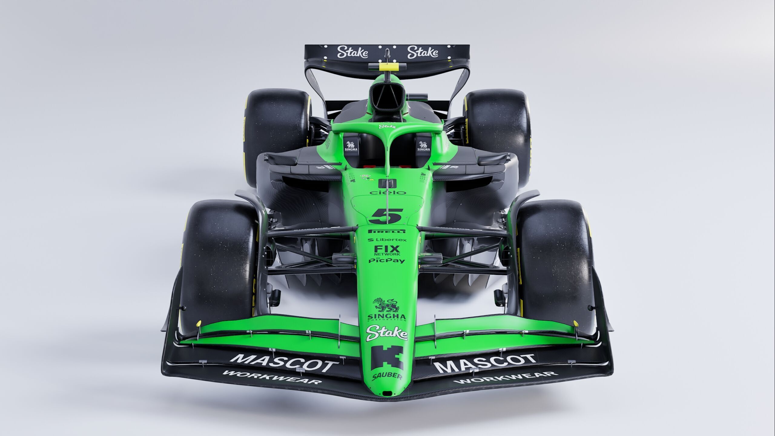 F1 2025 Sauber C45 Formula 1 Race Car Low-poly 3D model Low-poly 3D model_2