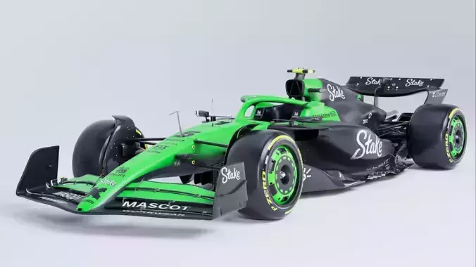 F1 2025 Sauber C45 Formula 1 Race Car Low-poly 3D model Low-poly 3D model