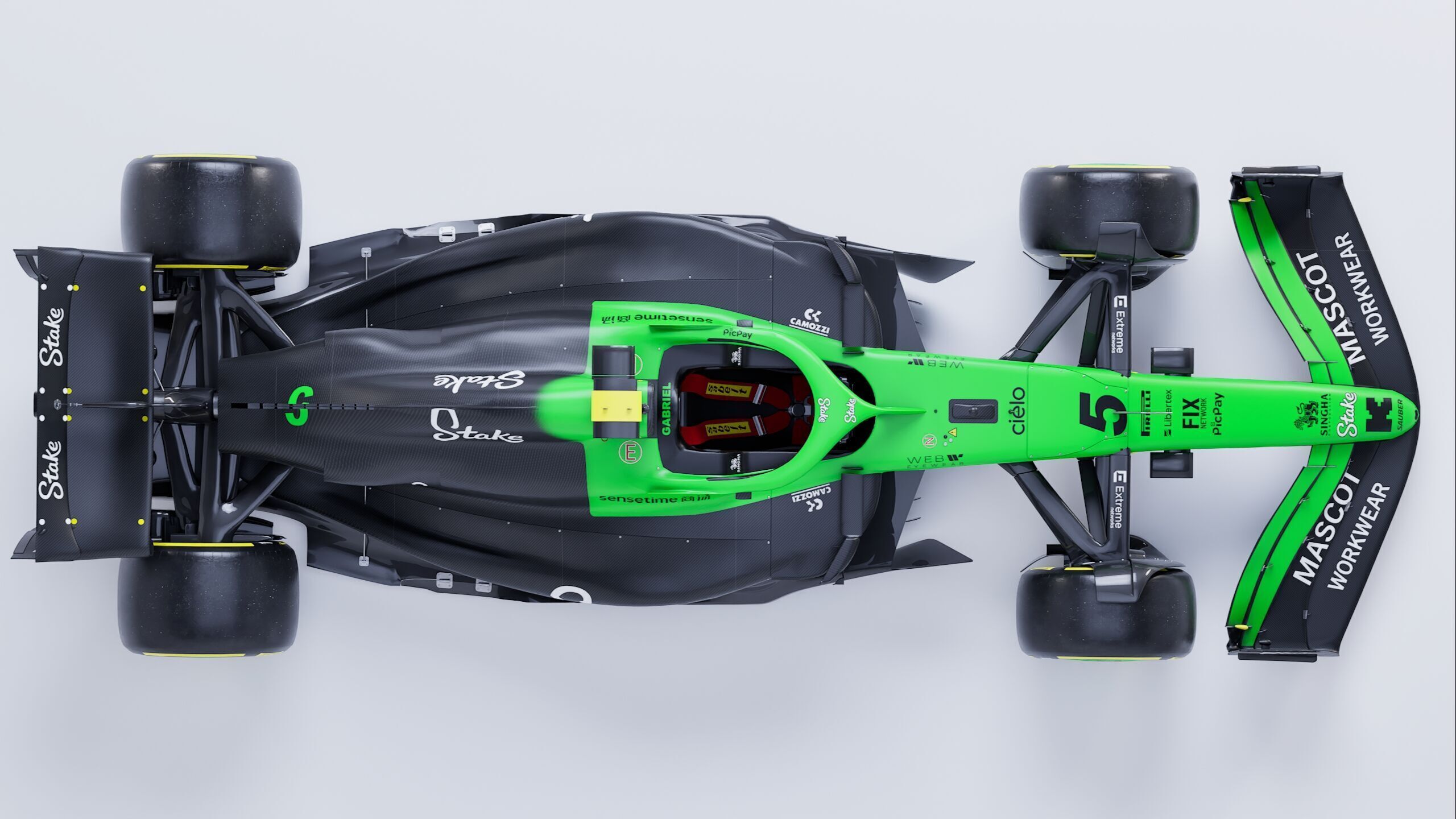 F1 2025 Sauber C45 Formula 1 Race Car Low-poly 3D model Low-poly 3D model_11