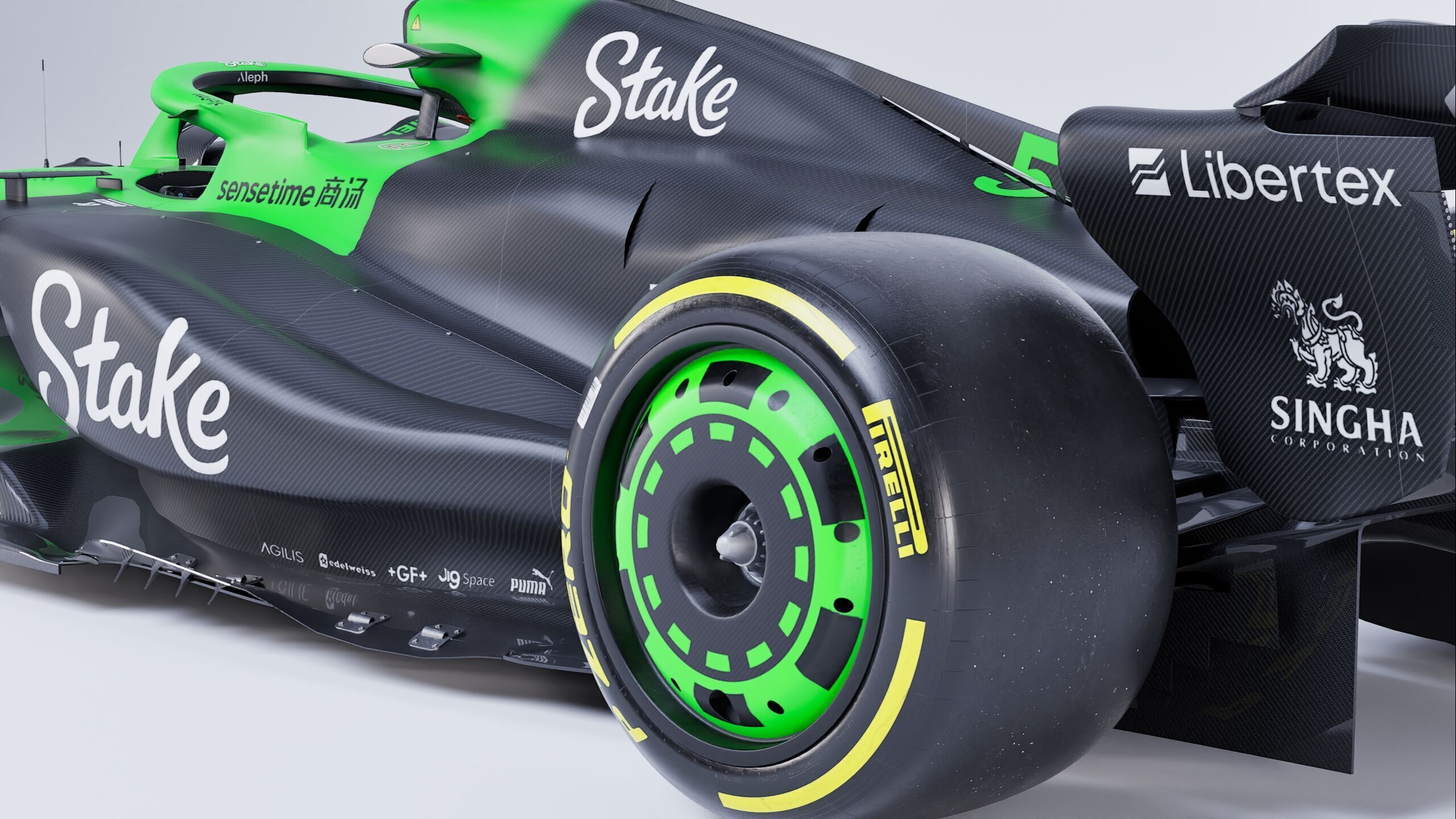 F1 2025 Sauber C45 Formula 1 Race Car Low-poly 3D model Low-poly 3D model_5