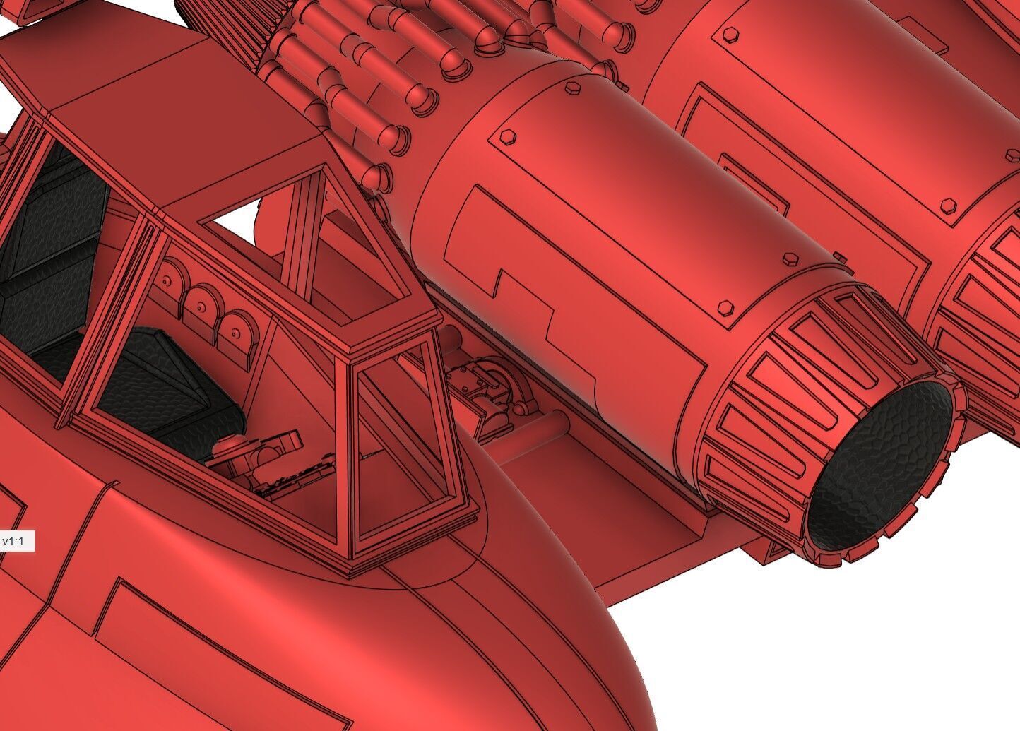 Concept Ralph McQuarrie Cloud Car  3D print model_2