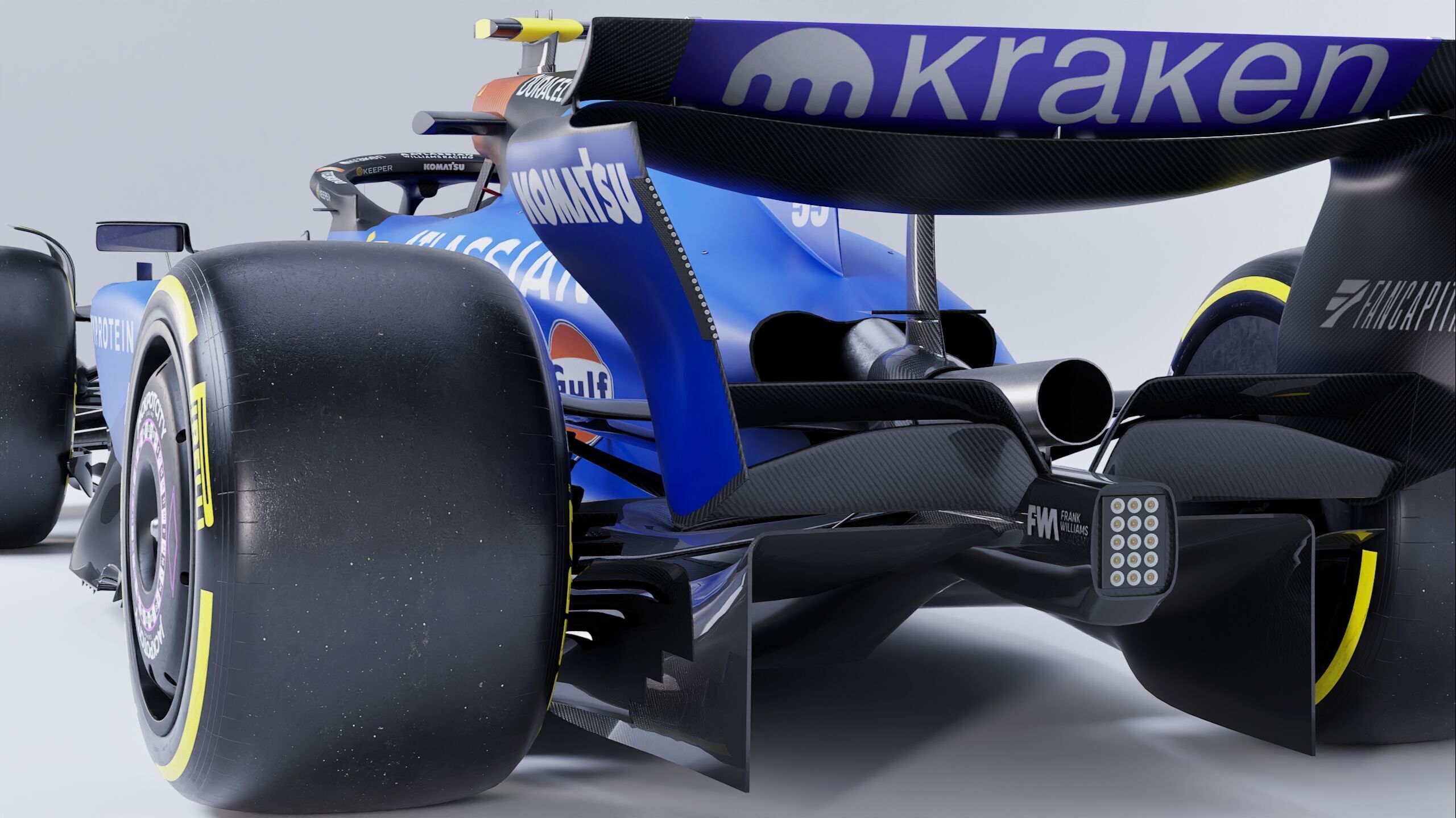 F1 2025 Williams FW47 Formula 1 Race Car Low-poly 3D model Low-poly 3D model_5