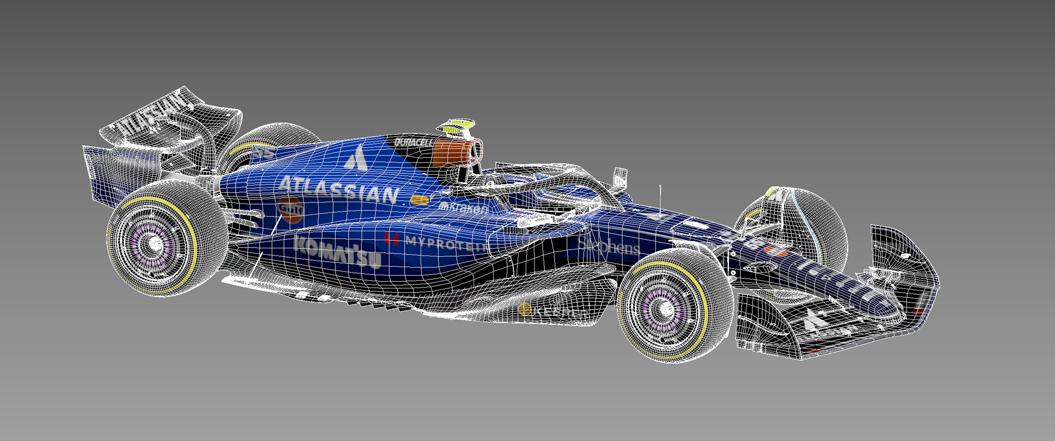 F1 2025 Williams FW47 Formula 1 Race Car Low-poly 3D model Low-poly 3D model_16