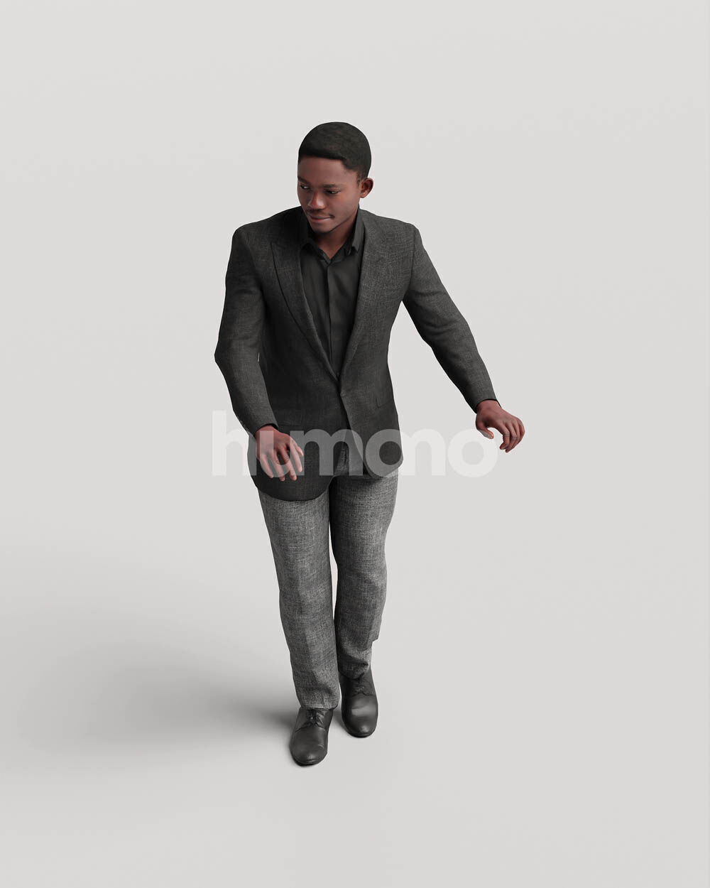 Humano Man leaning on the railing -2501-064-4958 3D model_12