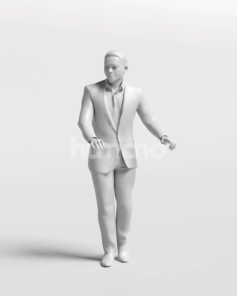 Humano Man leaning on the railing -2501-064-4958 3D model_3