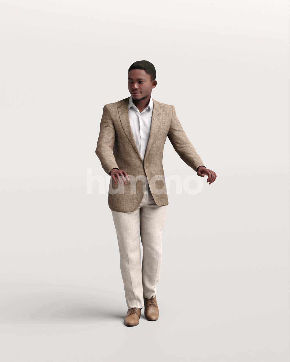 Humano Man leaning on the railing -2501-064-4958 3D model_15