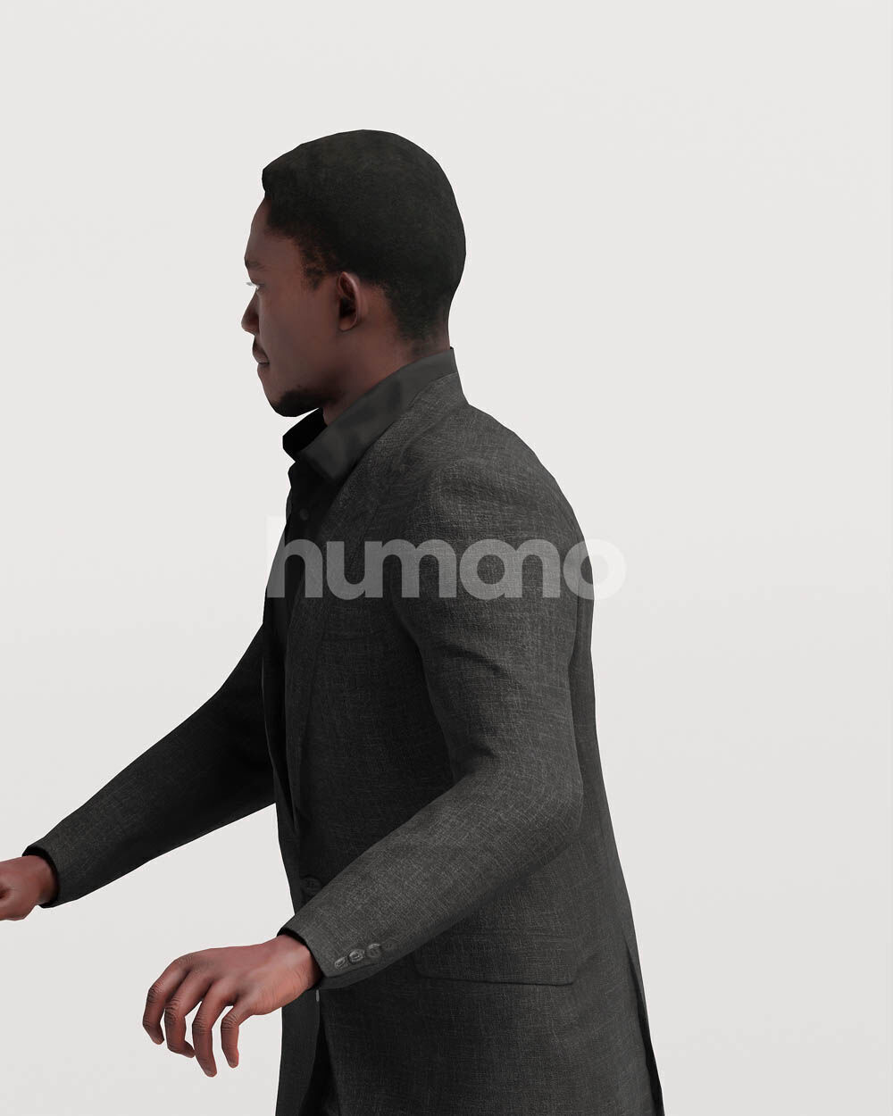 Humano Man leaning on the railing -2501-064-4958 3D model_11