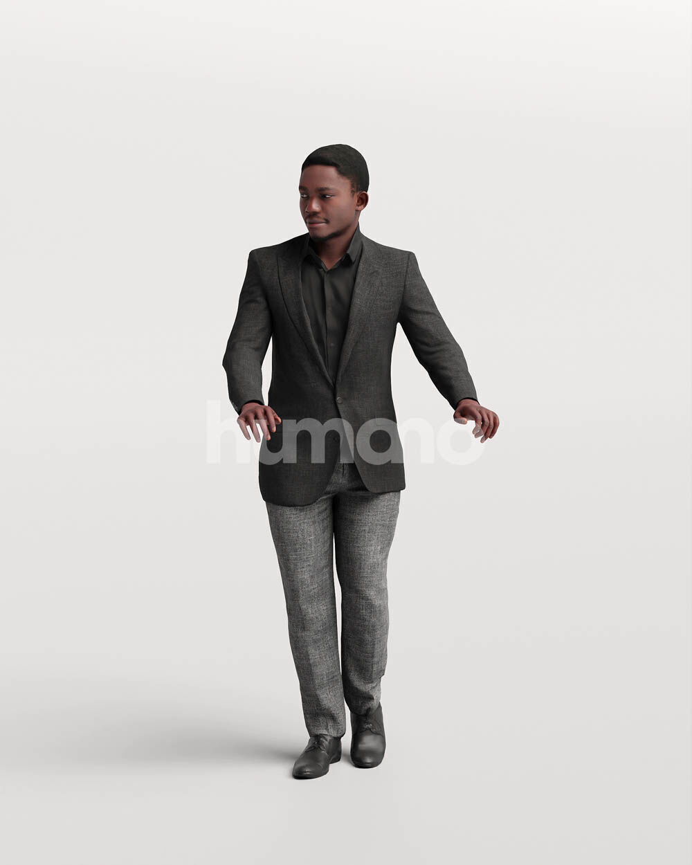 Humano Man leaning on the railing -2501-064-4958 3D model_8