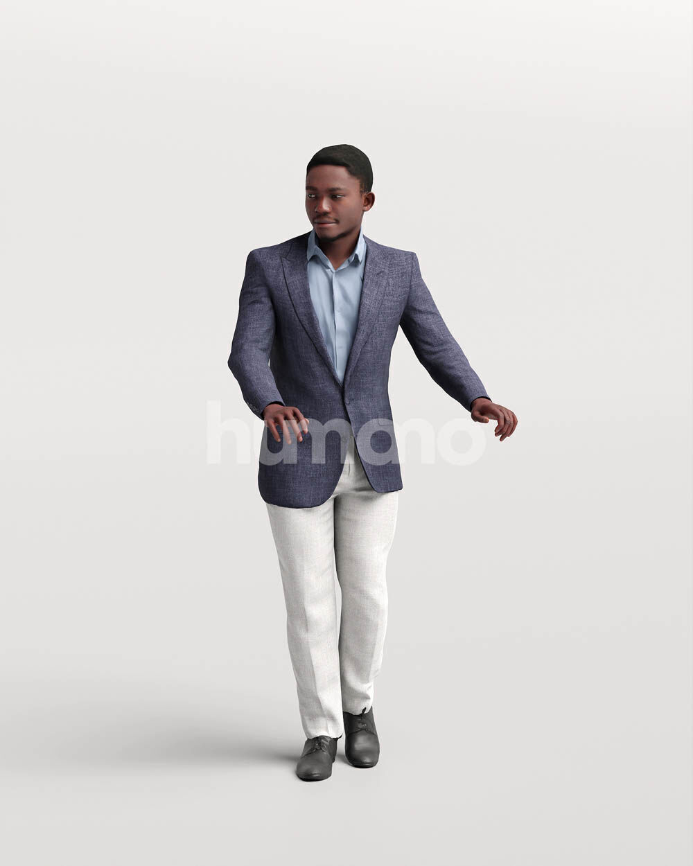 Humano Man leaning on the railing -2501-064-4958 3D model_14