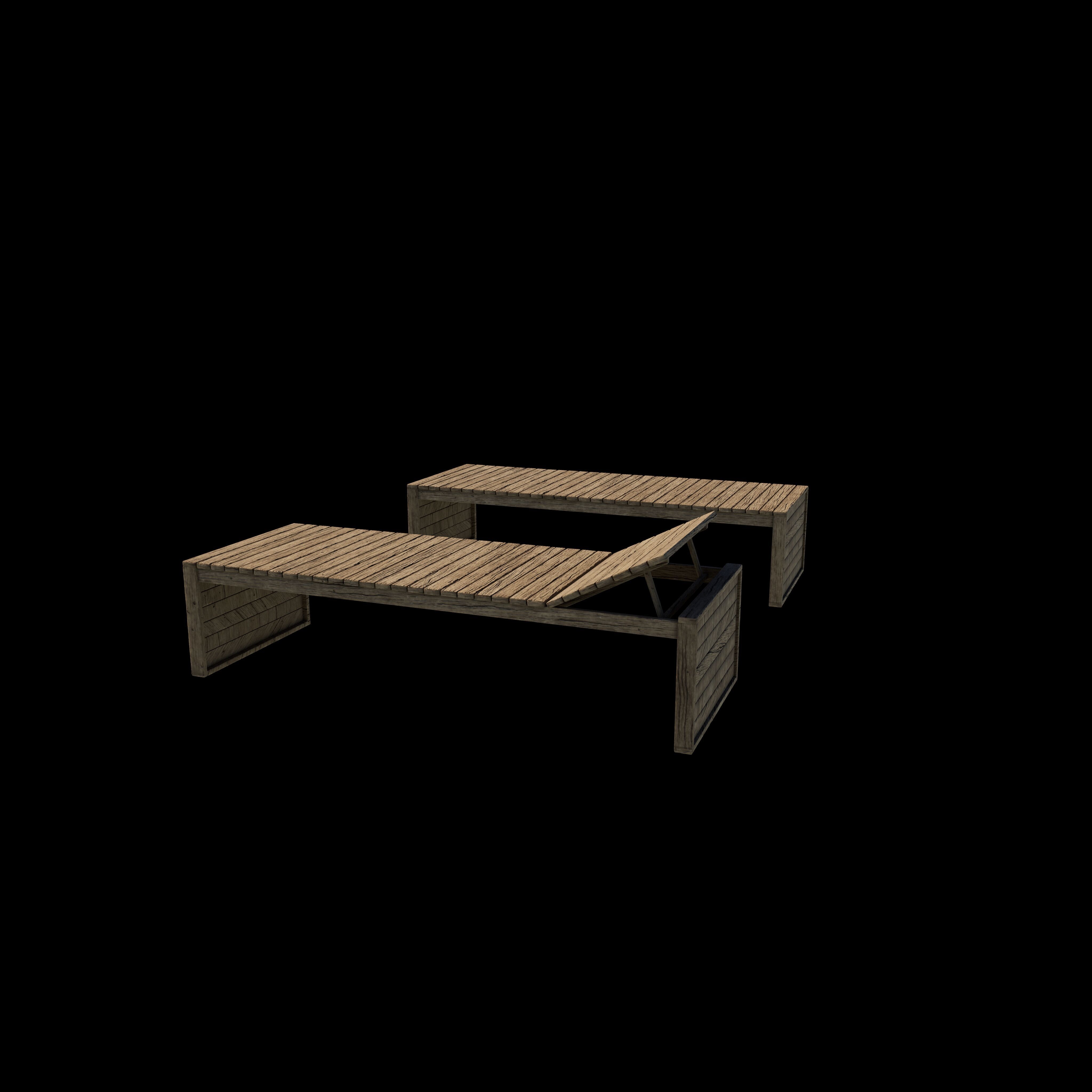 Sunbed 3D model_6