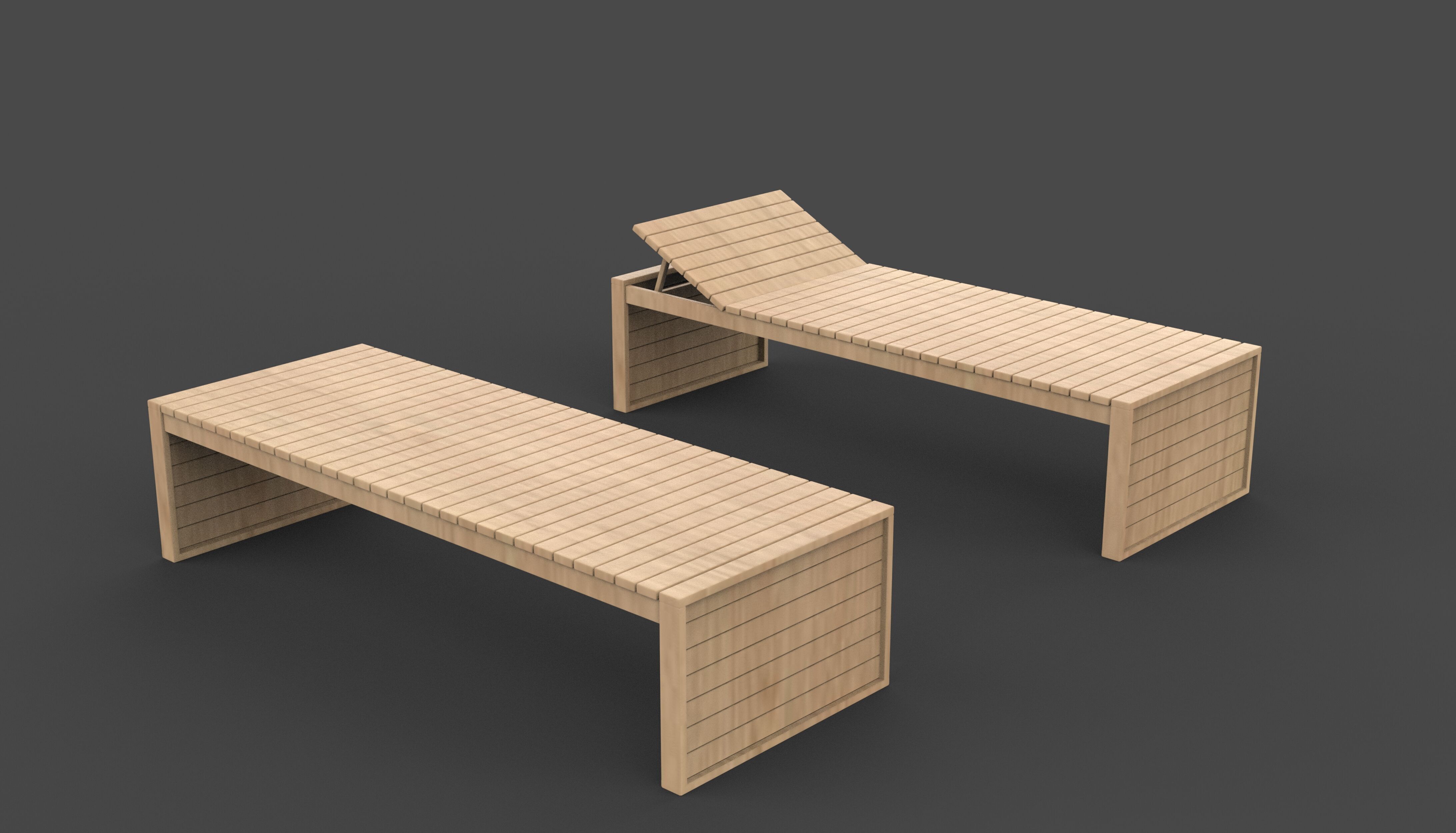 Sunbed 3D model_13