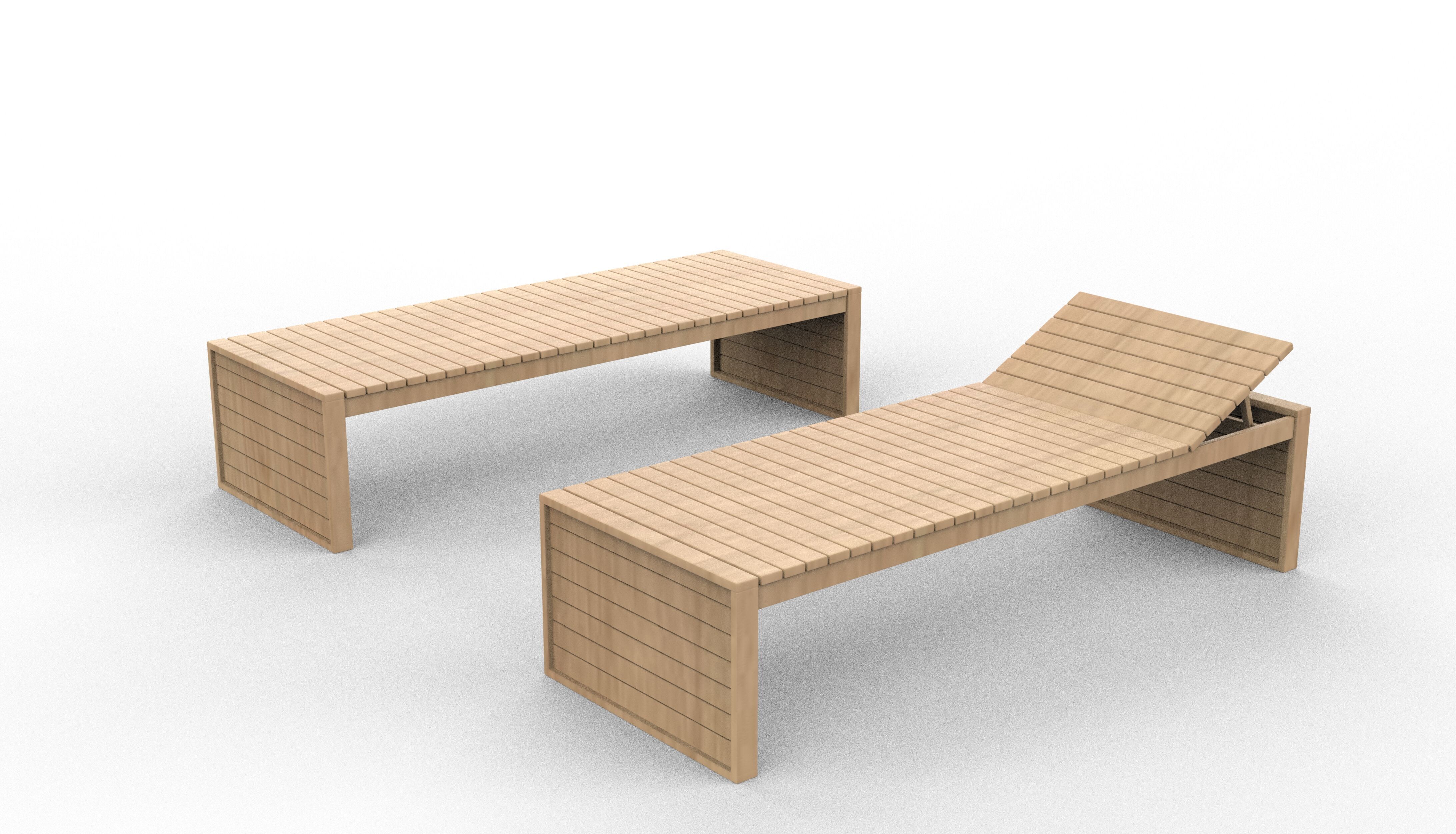 Sunbed 3D model_8
